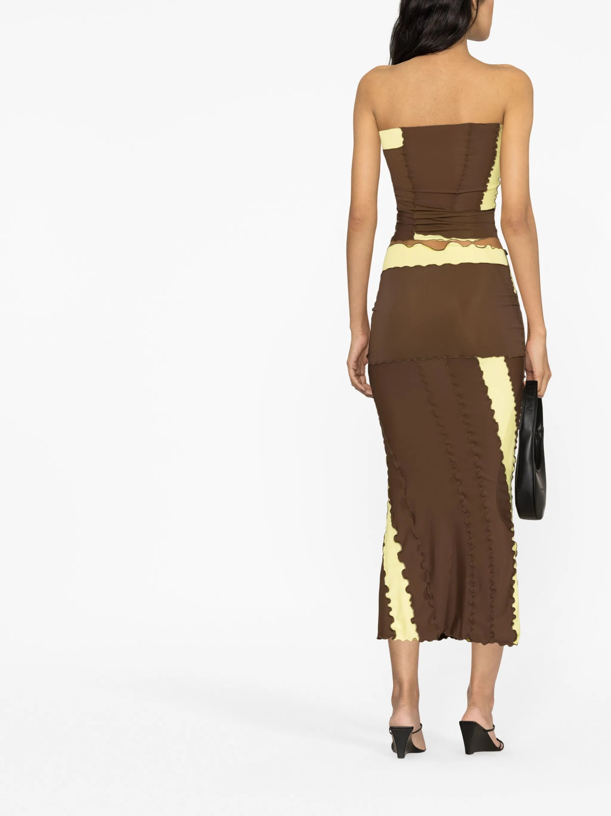 strapless multi-panel top
