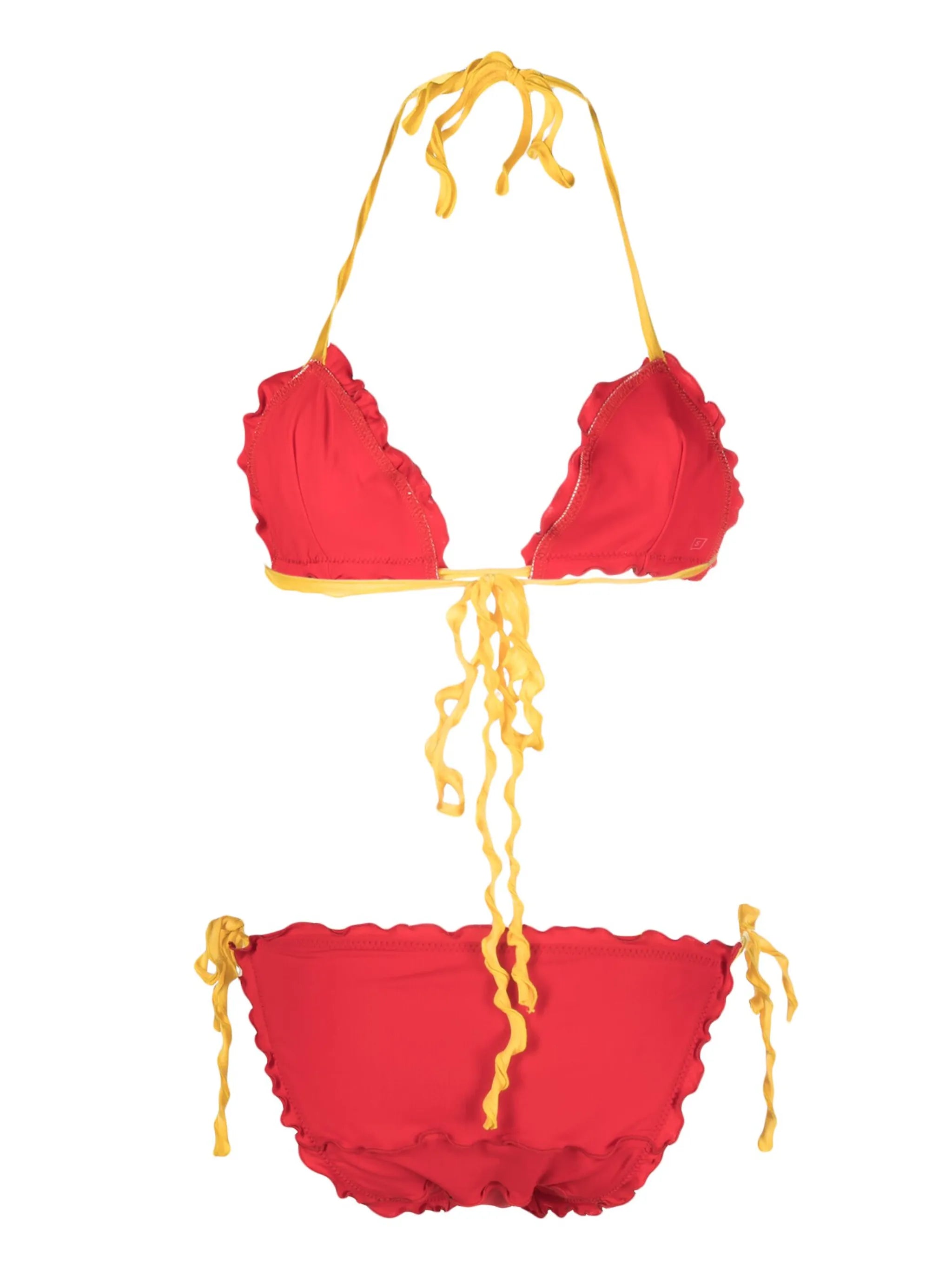 ruffle-trim triangle bikini