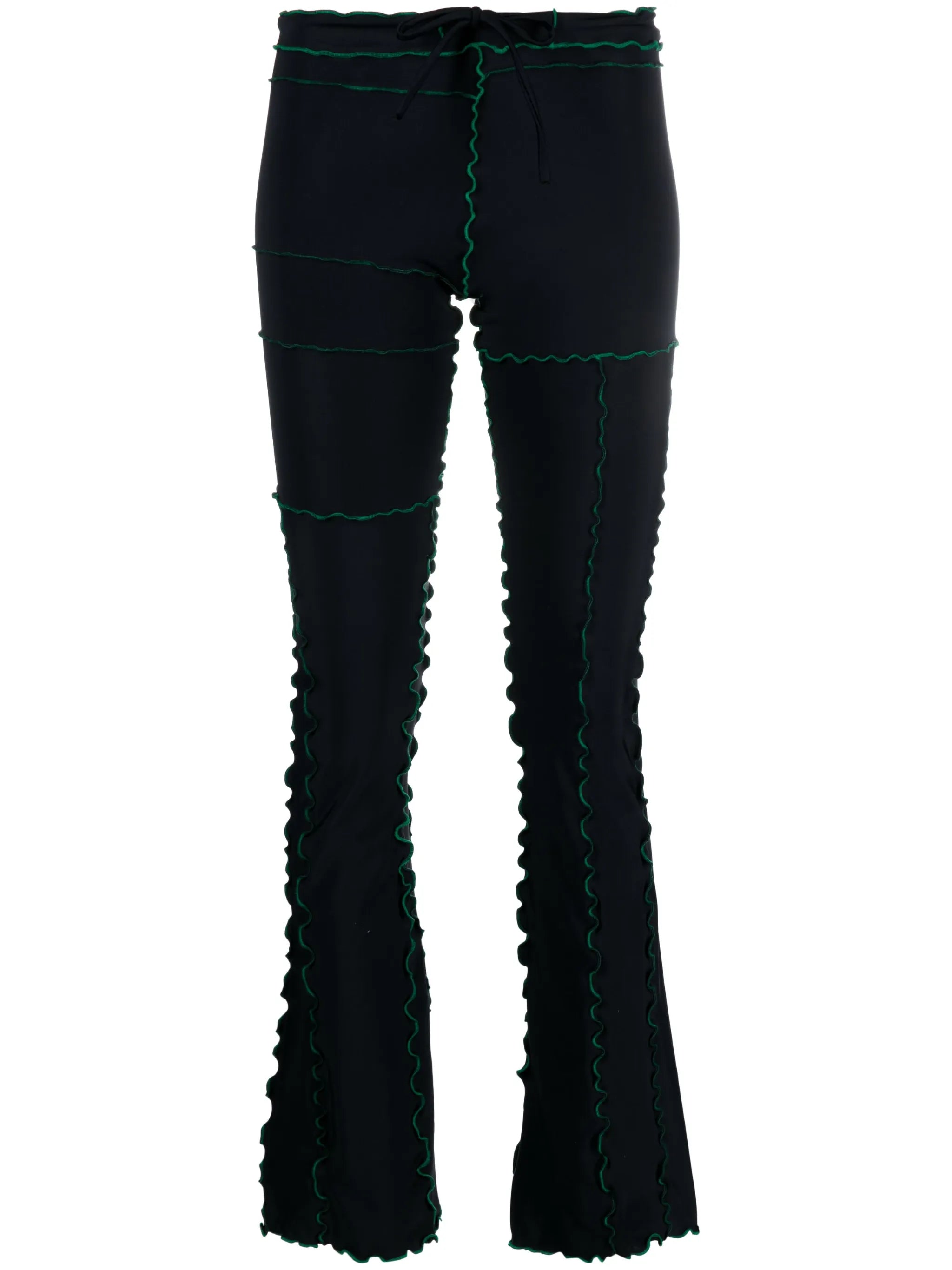patchwork flared trousers
