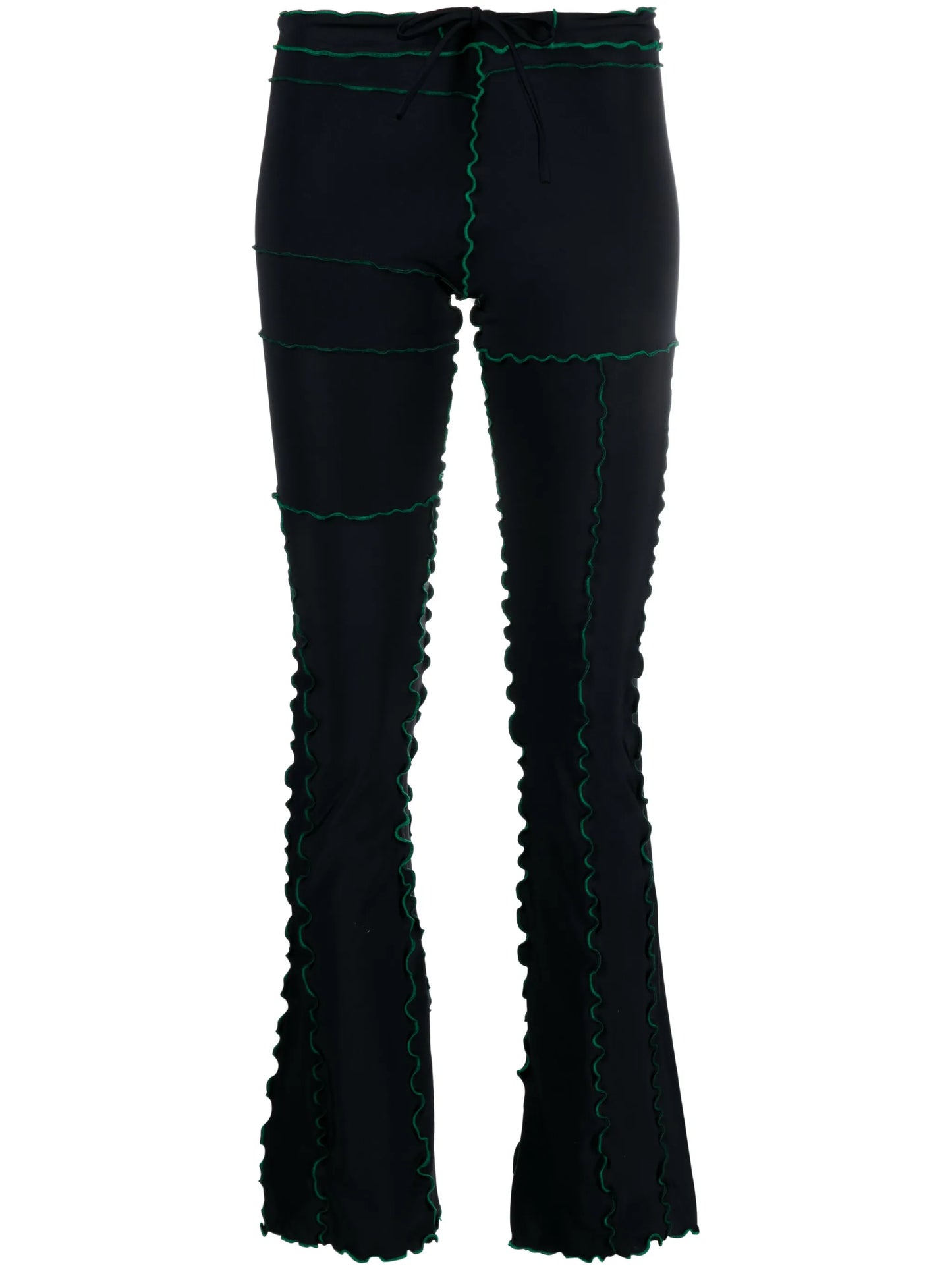 patchwork flared trousers