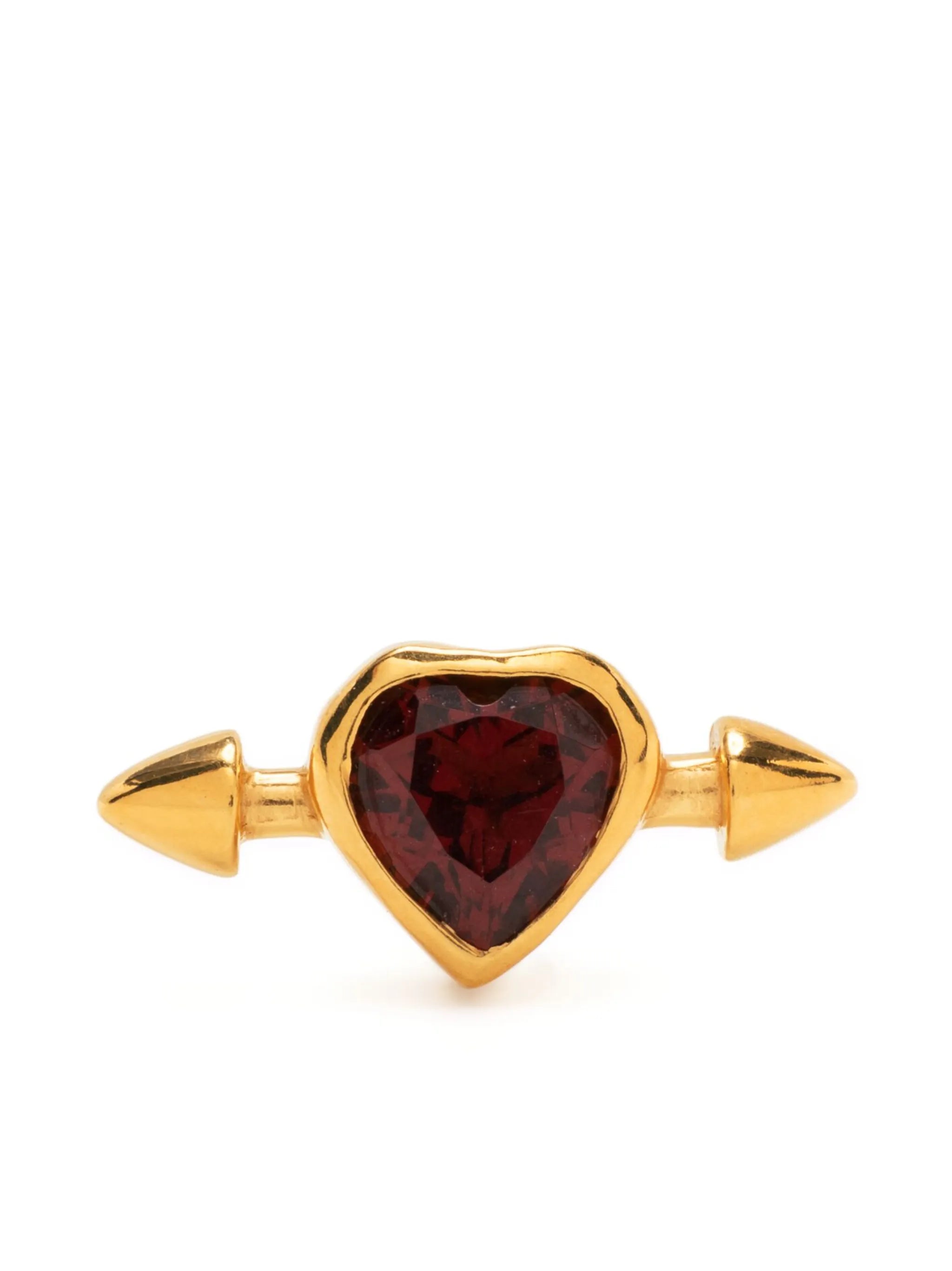Pierced Heart stud earring