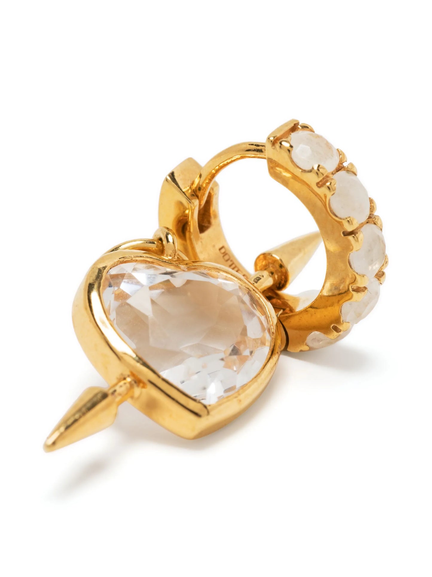 Rebel Love heart-motif hoop earrings