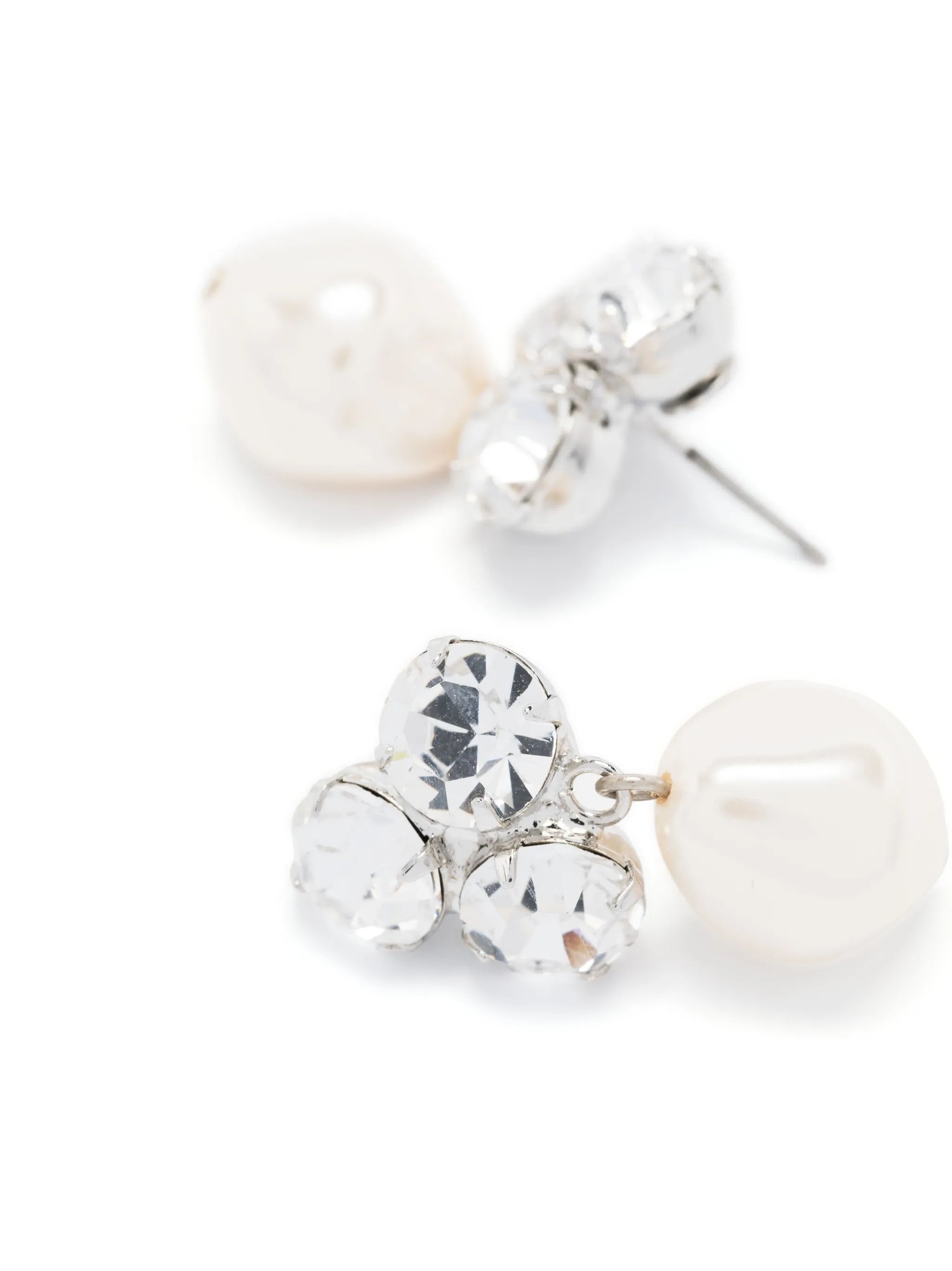 pearl-pendant earrings