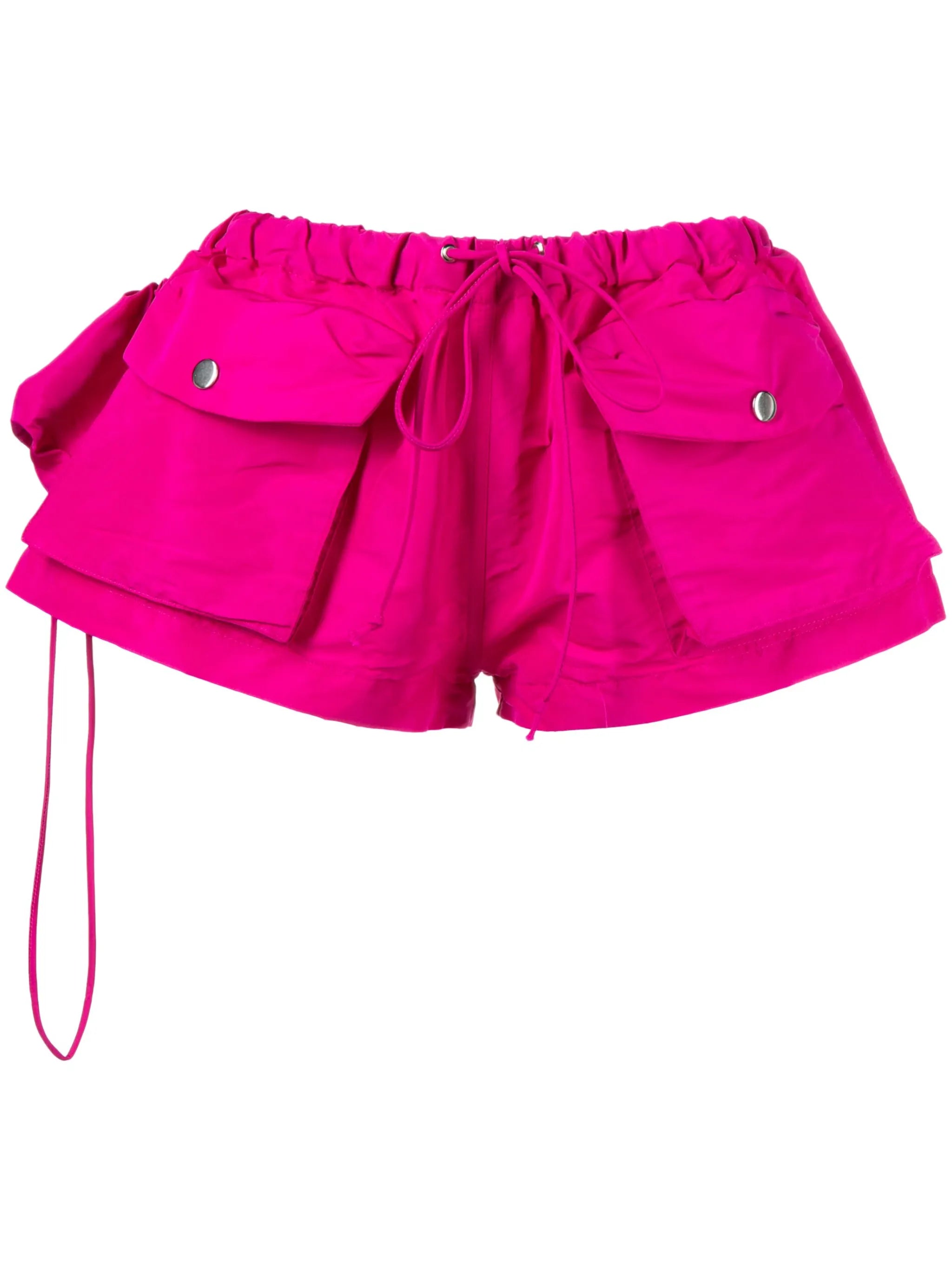 low-rise cargo mini shorts