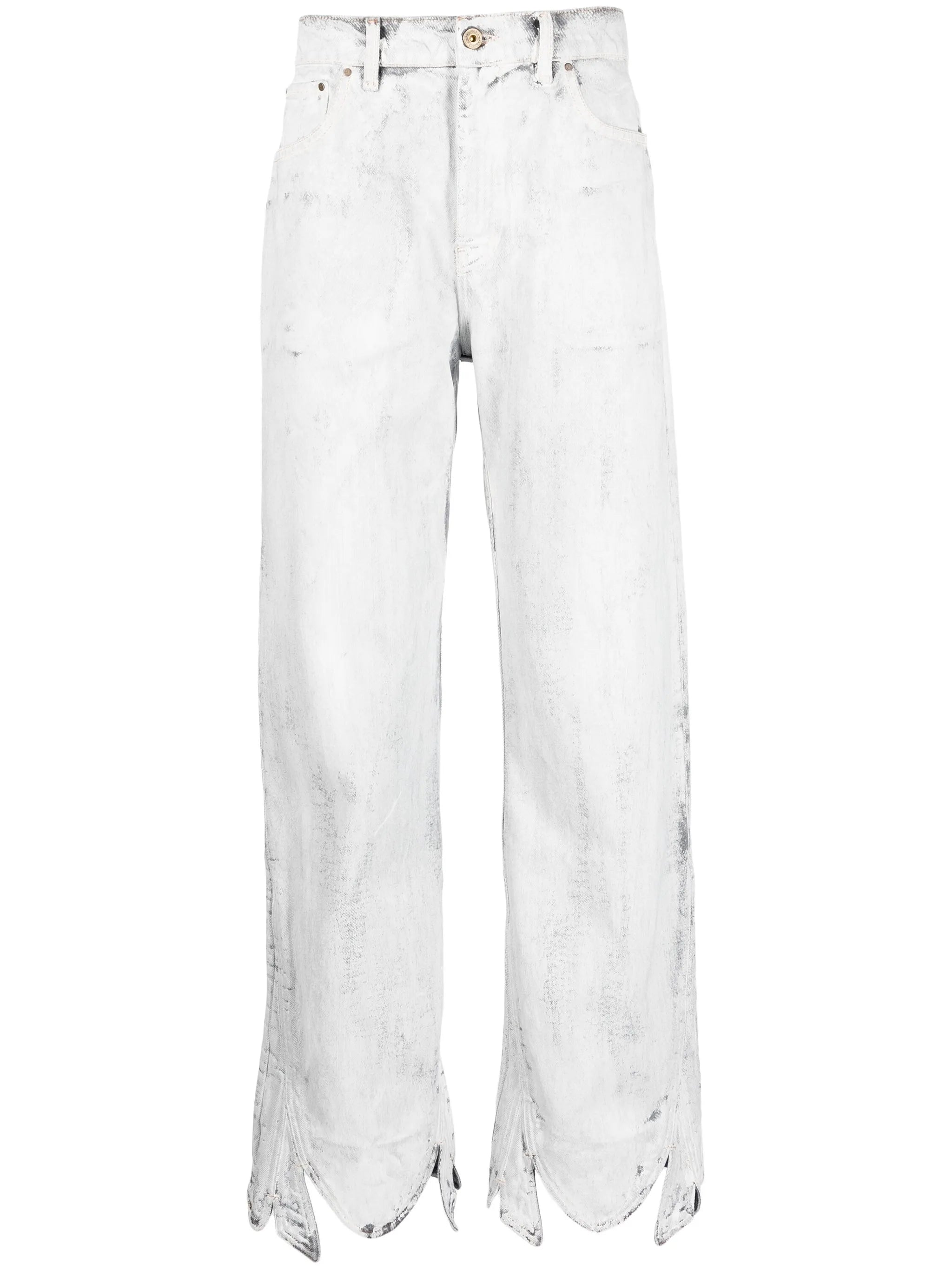 split-hem loose-fit jeans