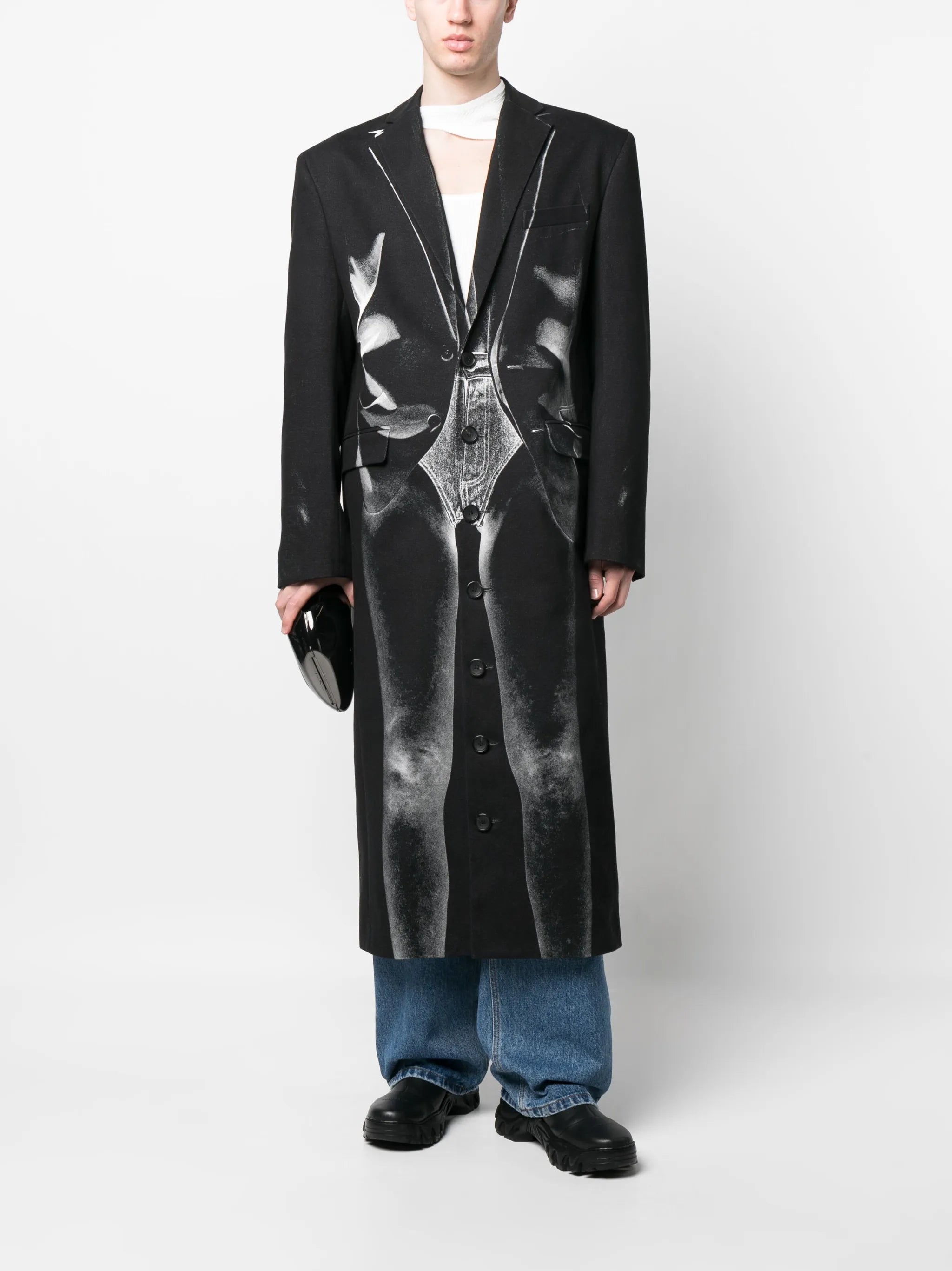x Jean Paul Gaultier Janty trompe l'oeil coat