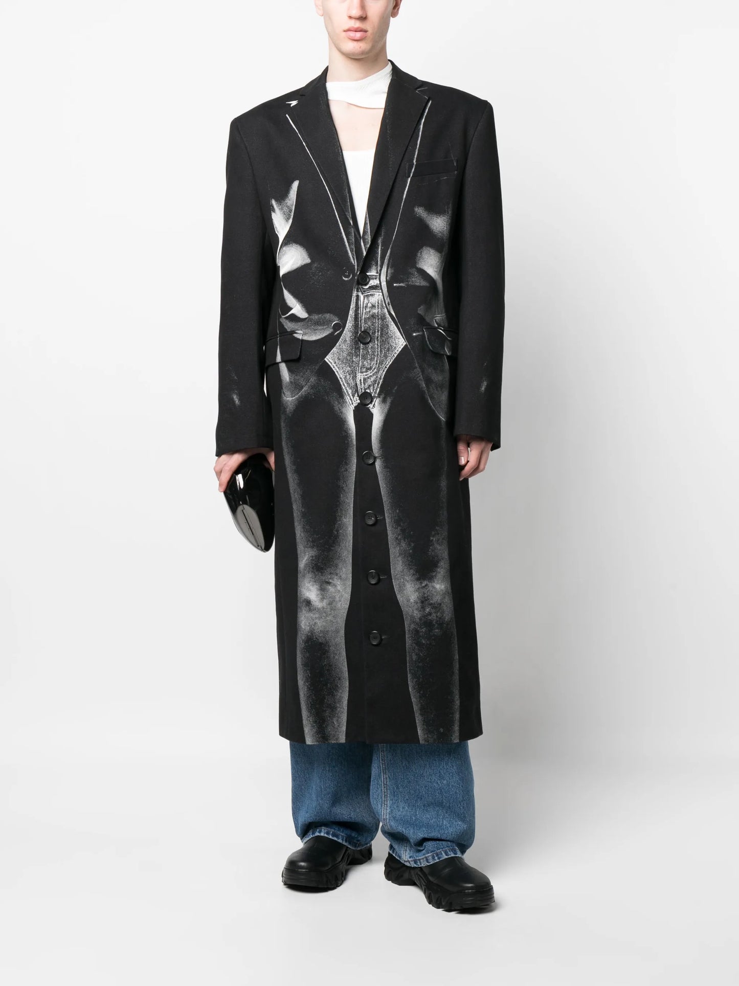 x Jean Paul Gaultier Janty trompe l'oeil coat