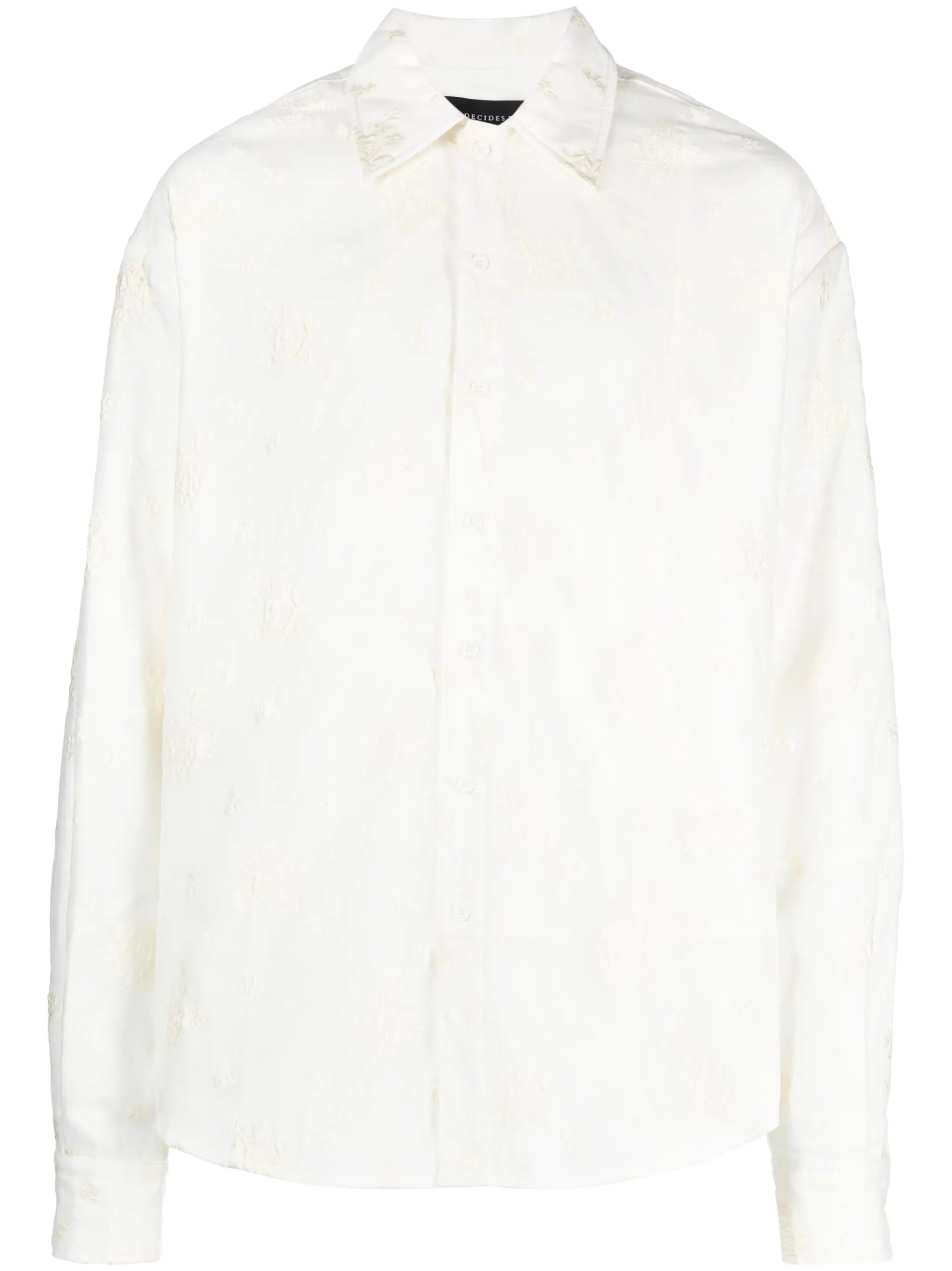 patterned jacquard linen shirt