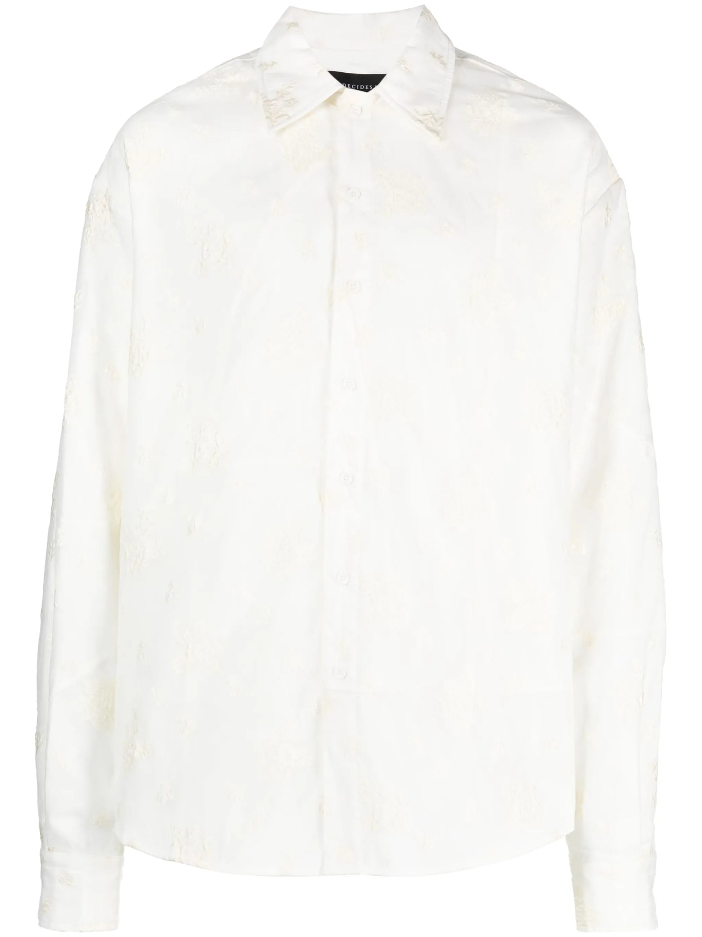 patterned jacquard linen shirt