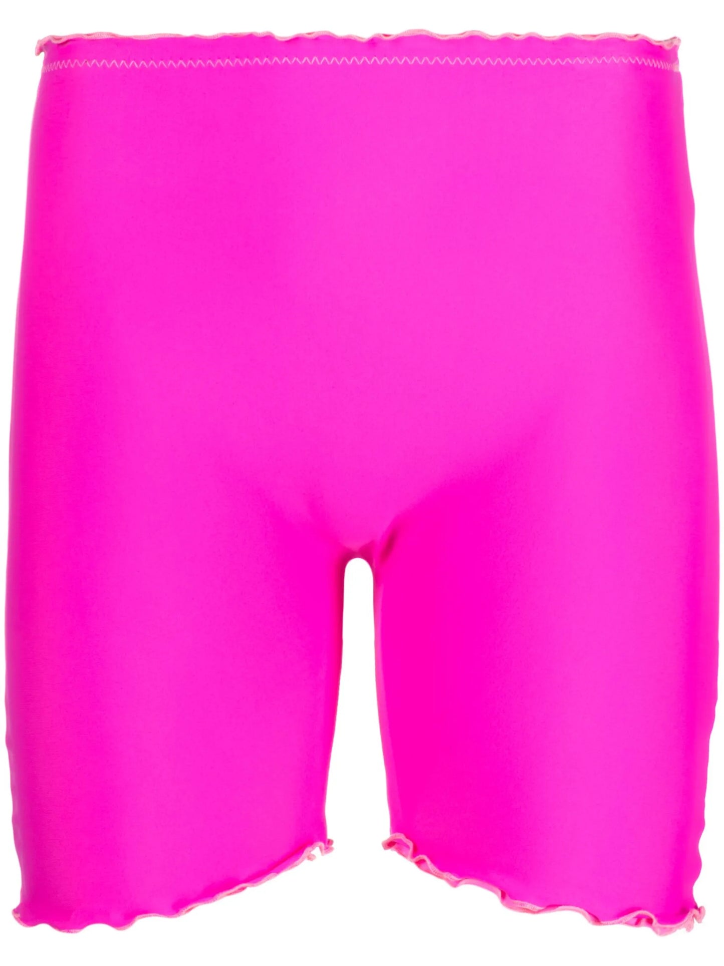 ruffled-trim seamless swim shorts