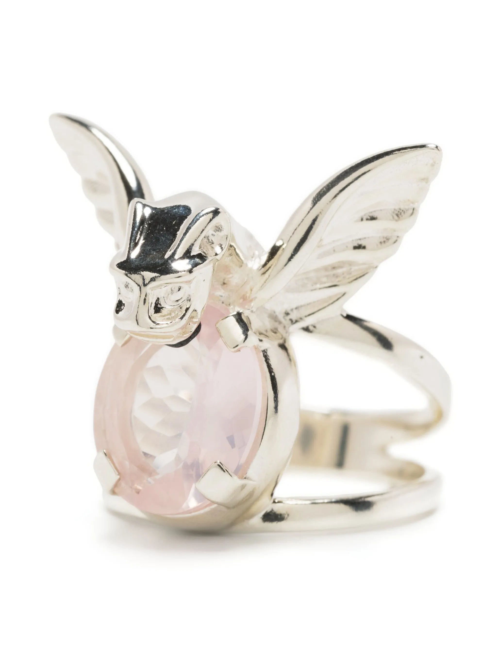 Gargoyle silver-plated ring