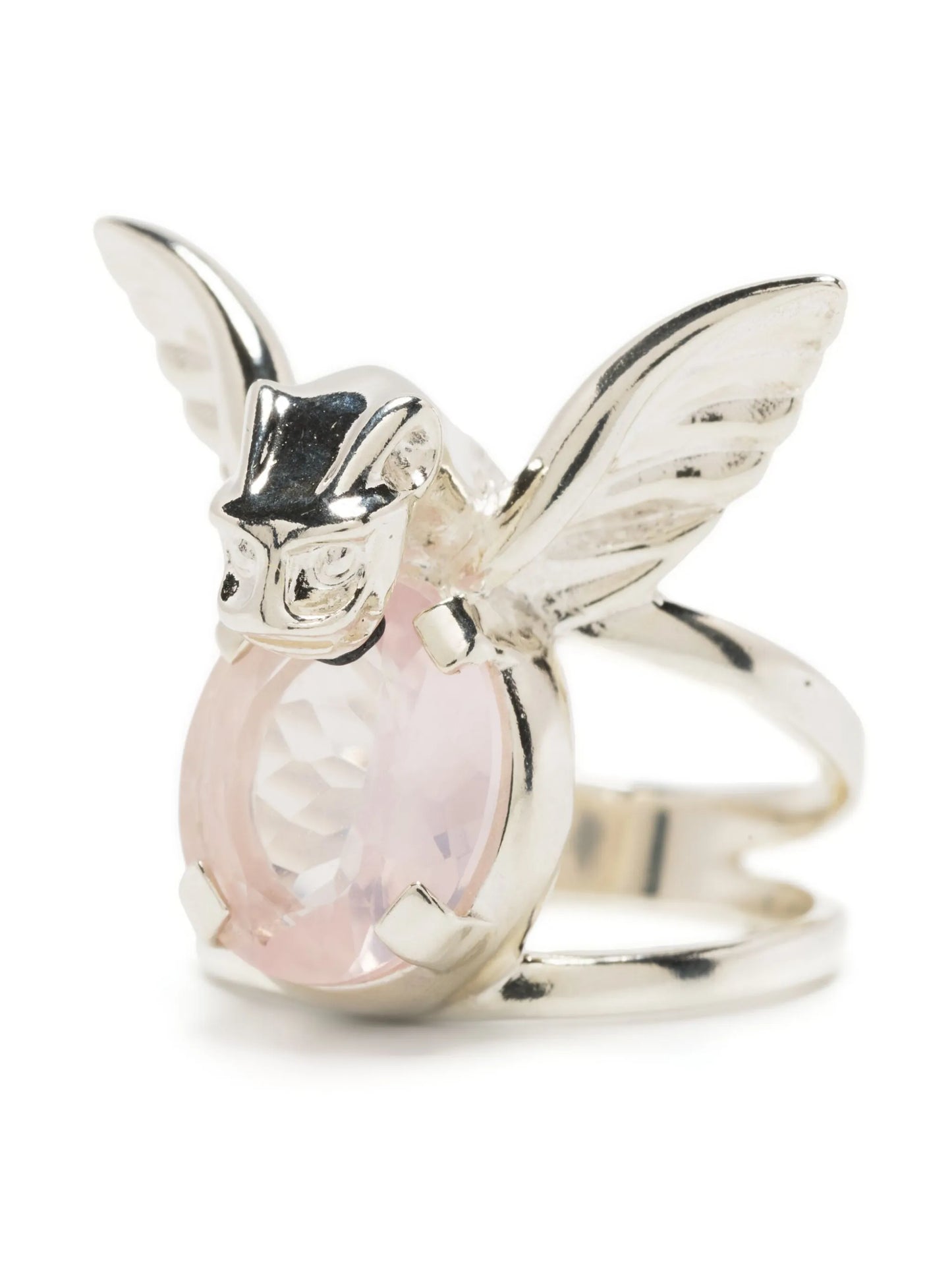 Gargoyle silver-plated ring