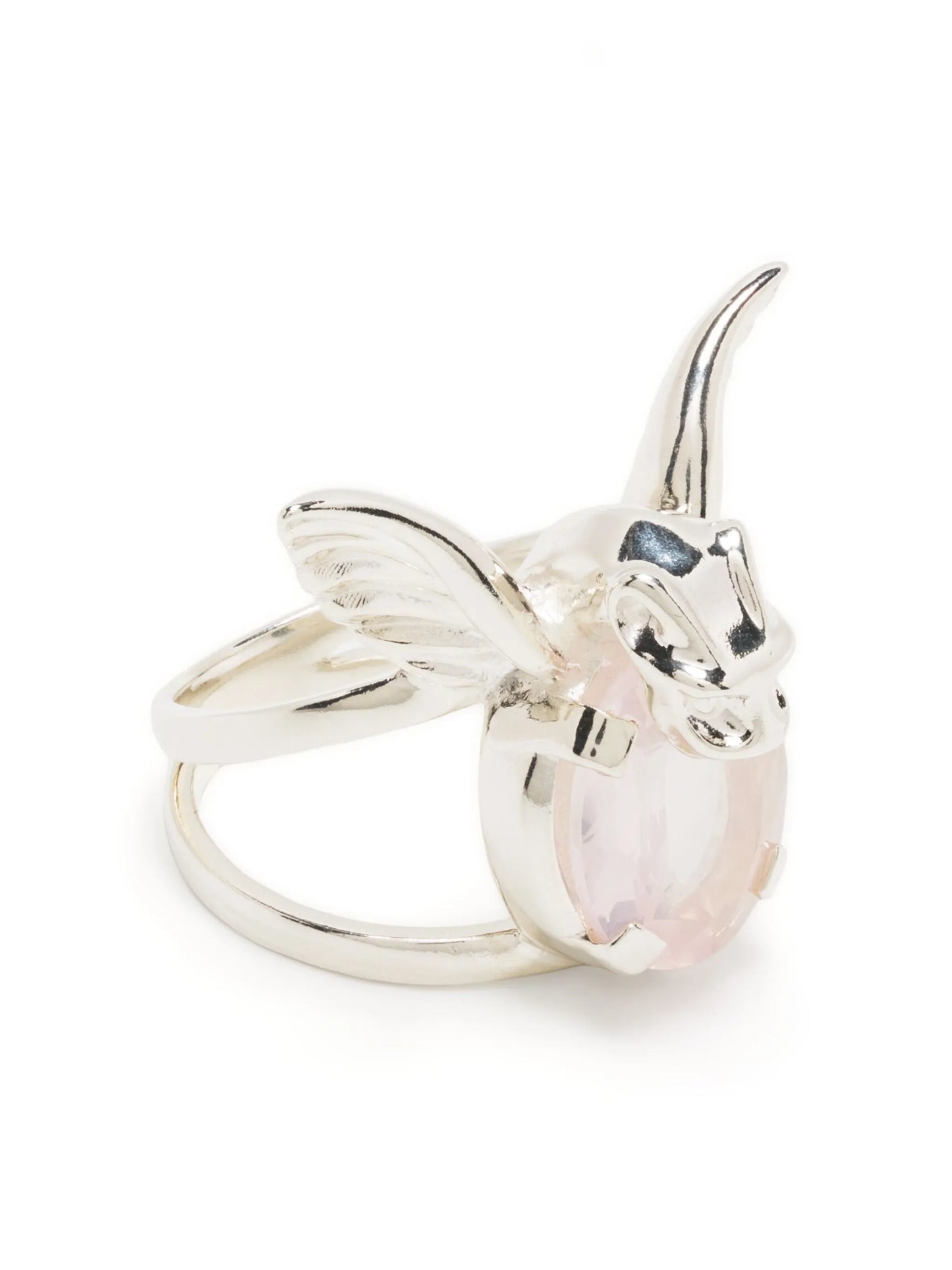 Gargoyle silver-plated ring