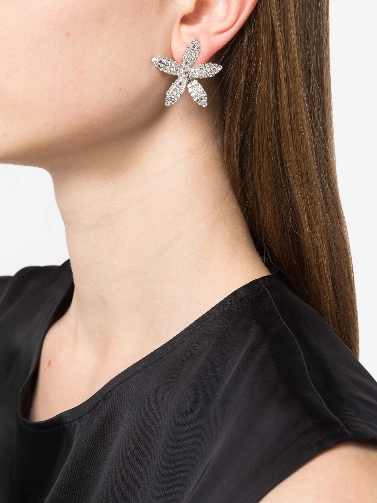 Elena crystal-embellished earrings