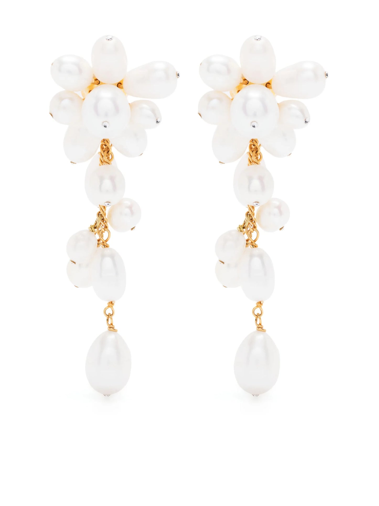 Florence pearl-embellished drop earrings