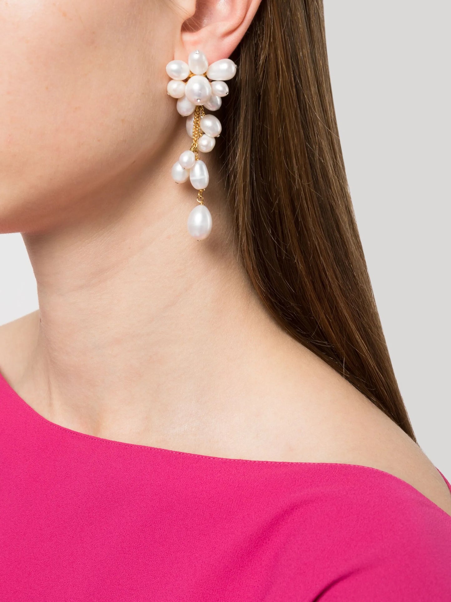 Florence pearl-embellished drop earrings