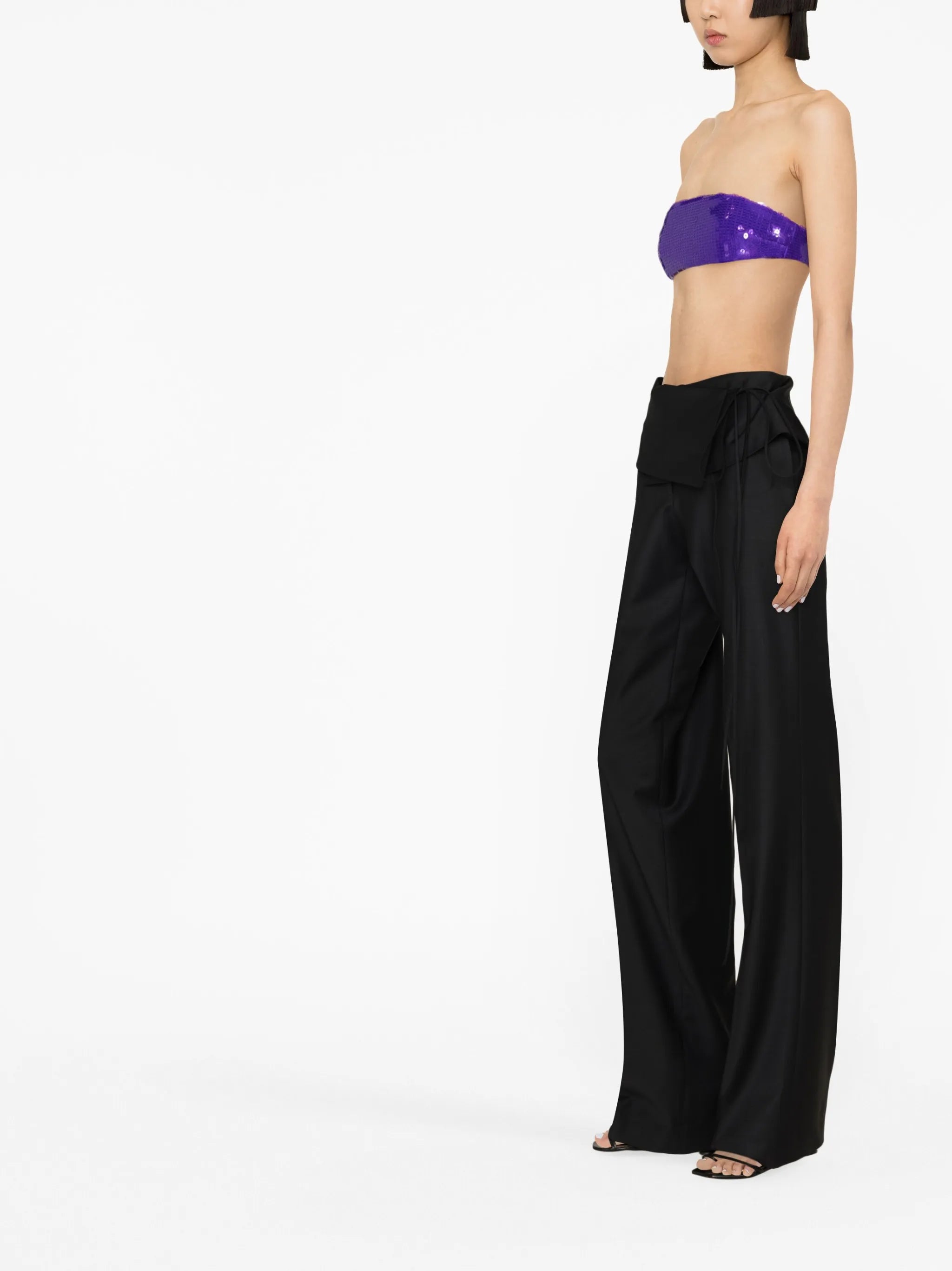 sequin-embellished bandeau top