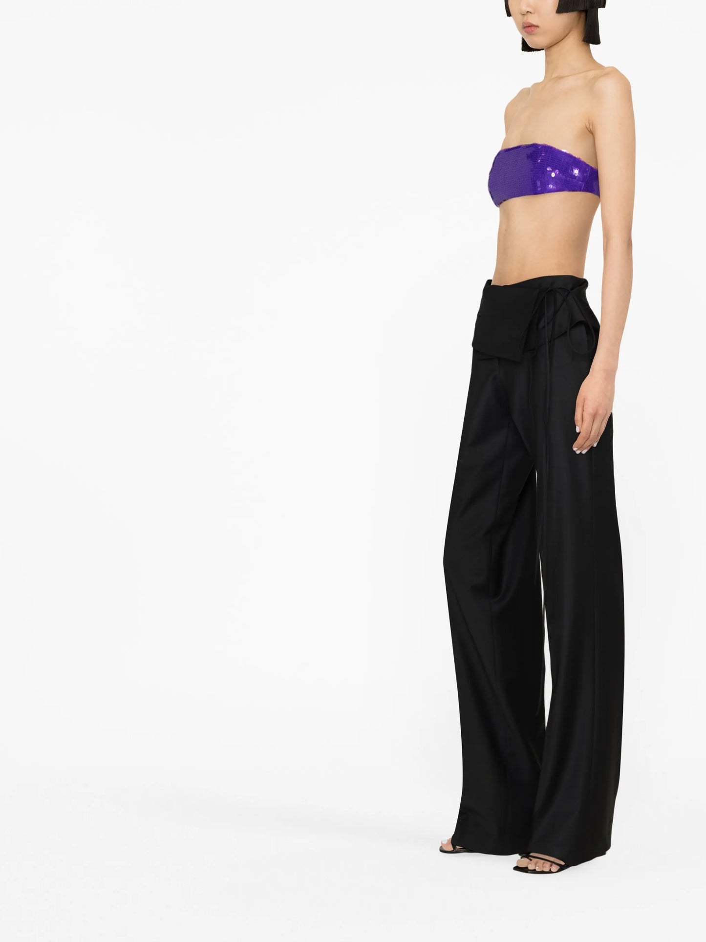 sequin-embellished bandeau top