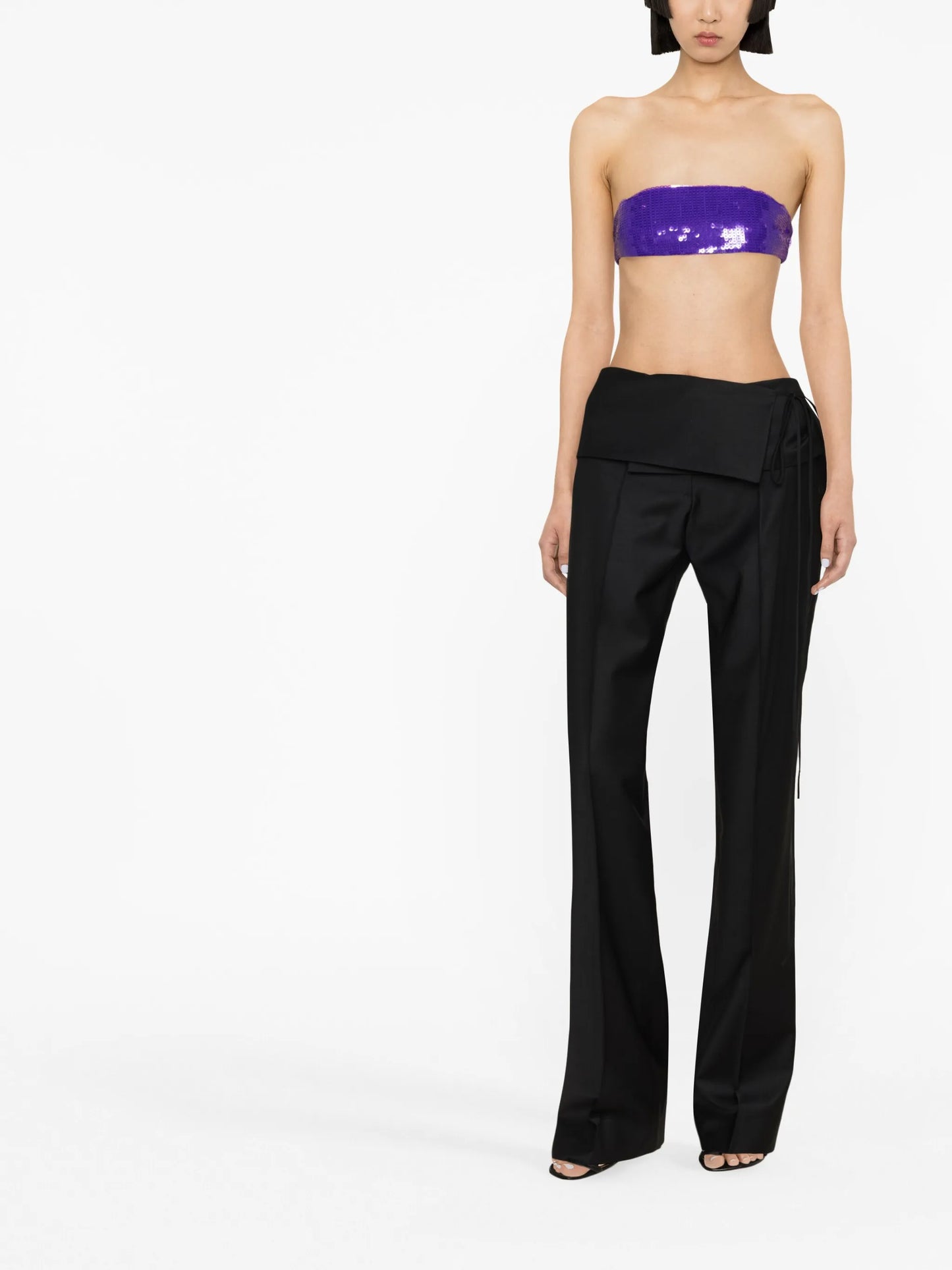 sequin-embellished bandeau top