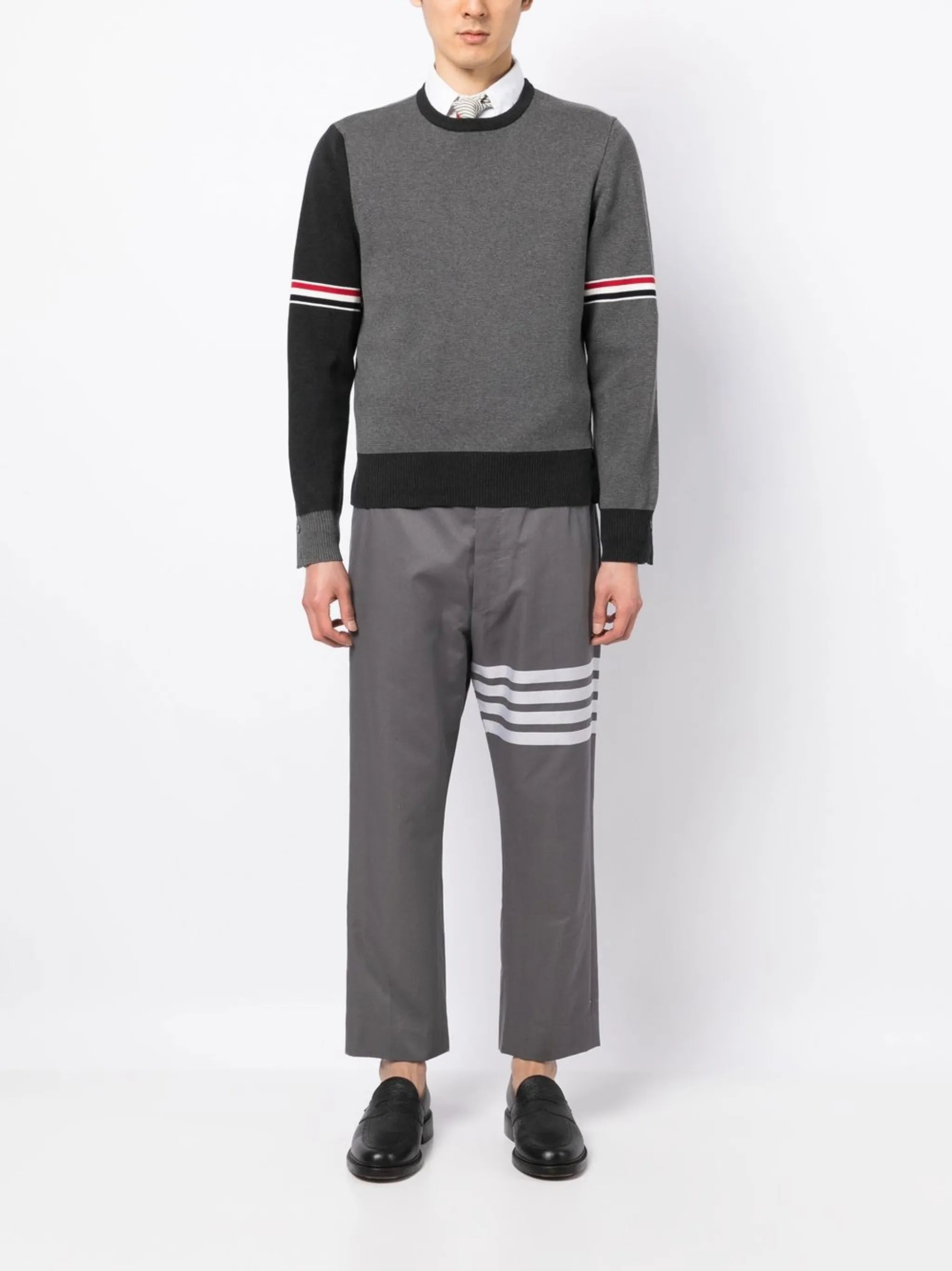 colour-block jumper