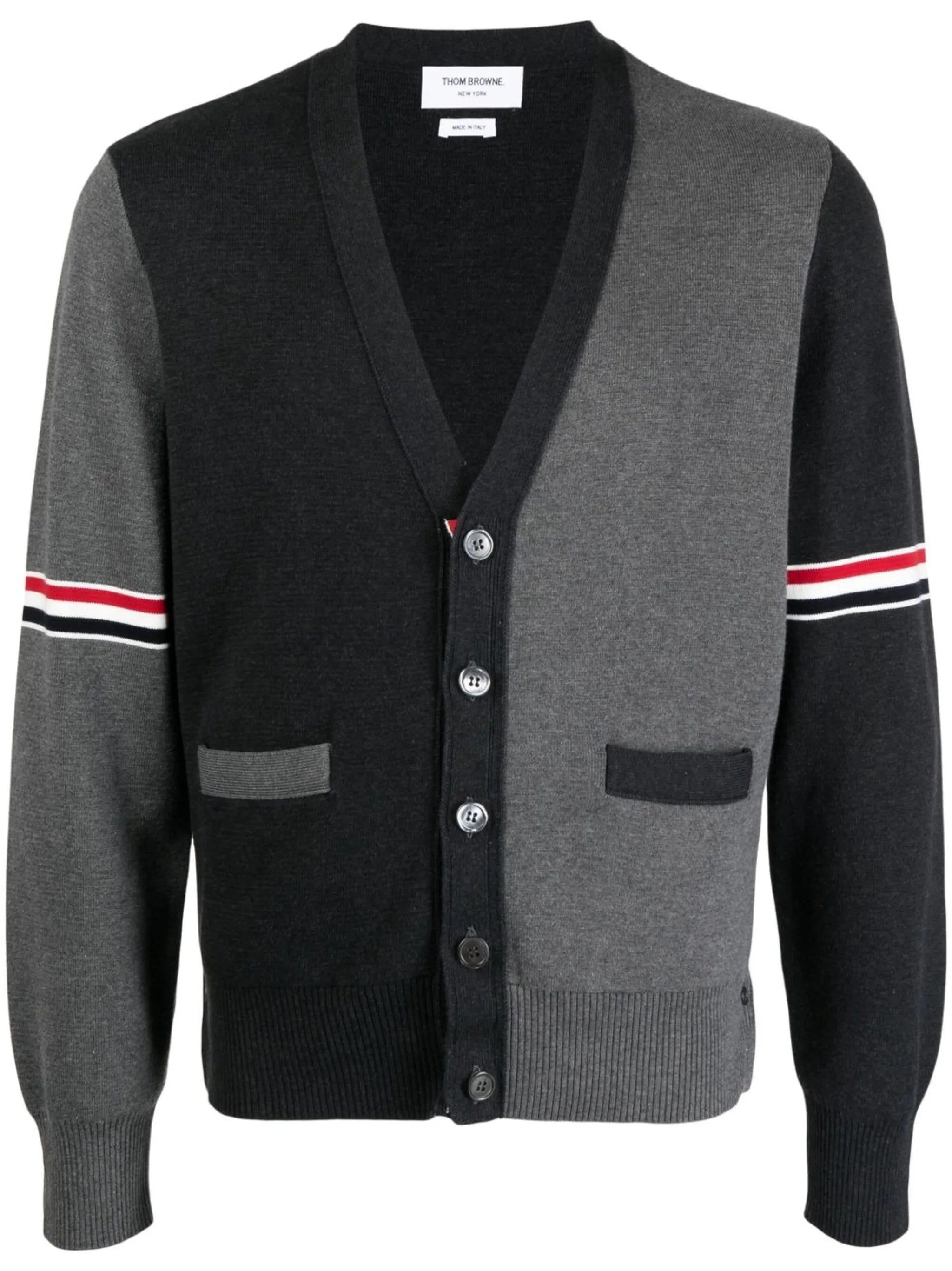 colour-block cotton cardigan