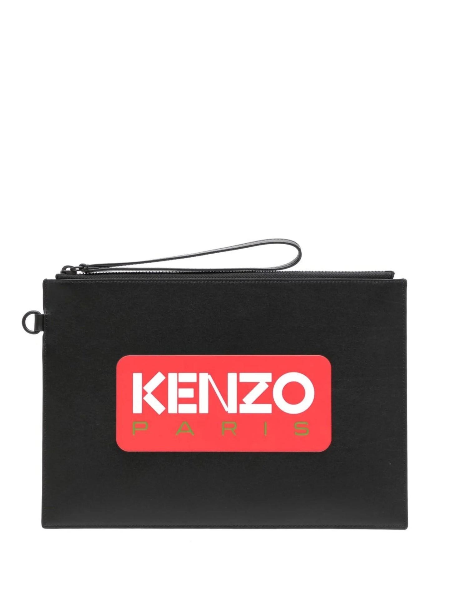 logo-print clutch bag