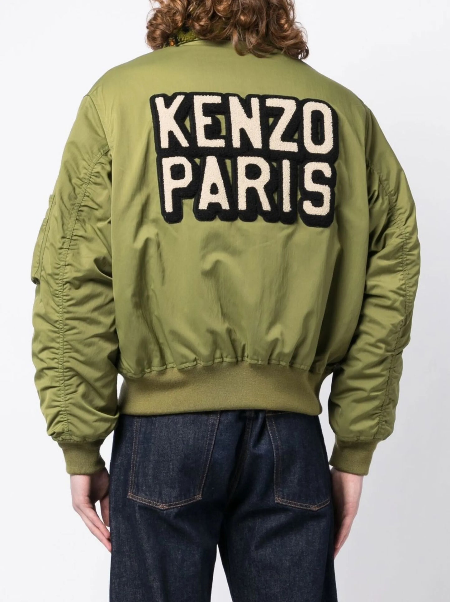 logo-embroidered bomber jacket