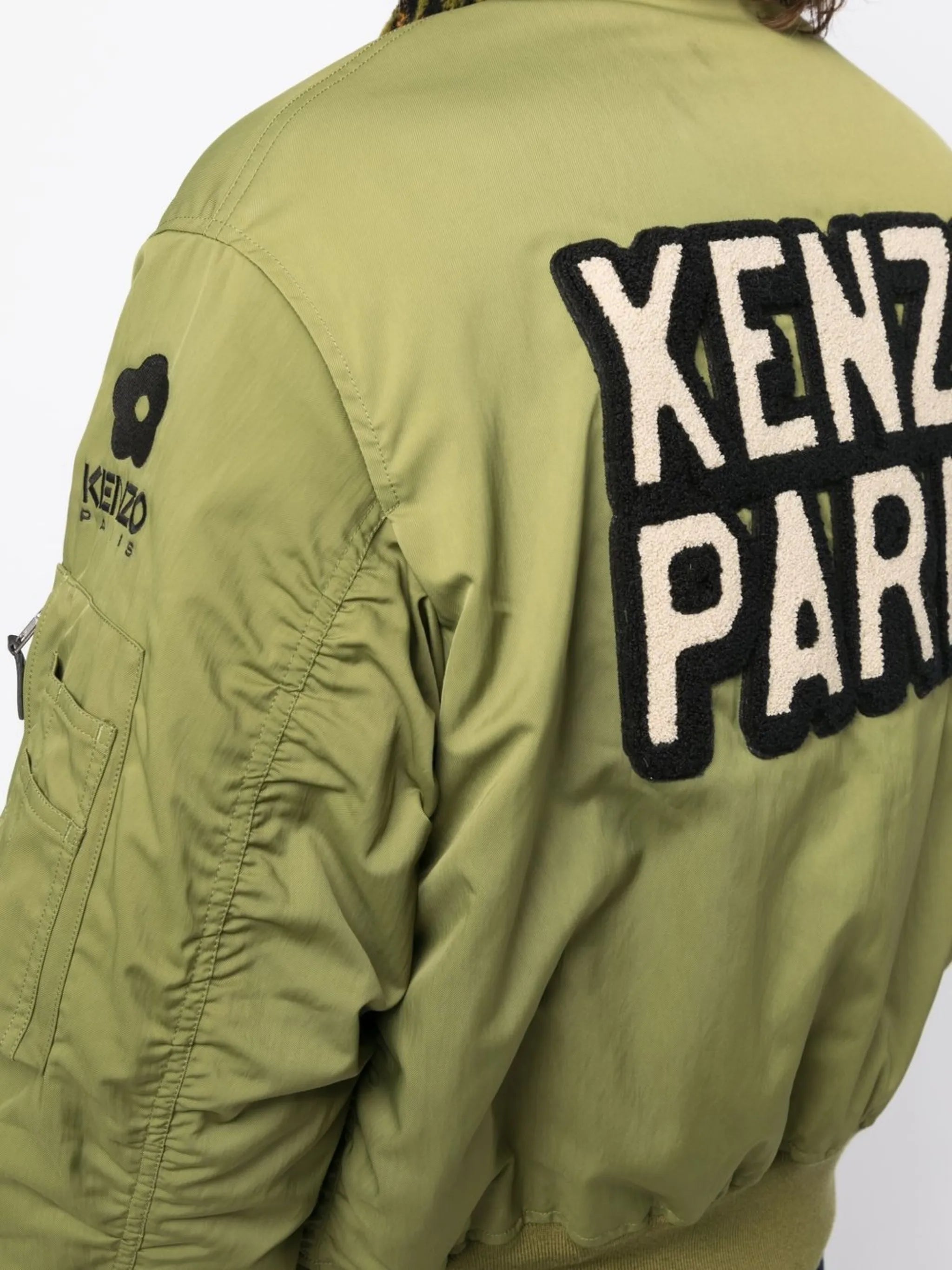 logo-embroidered bomber jacket
