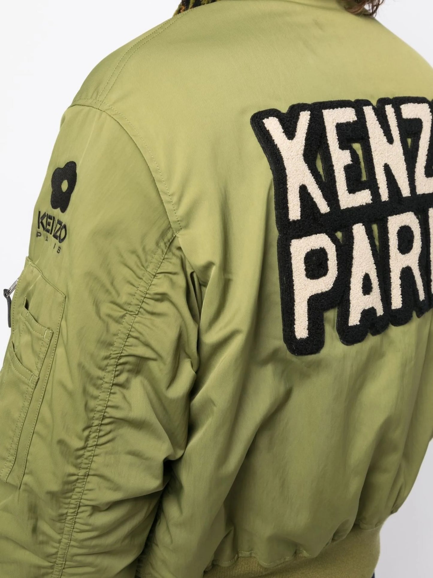 logo-embroidered bomber jacket