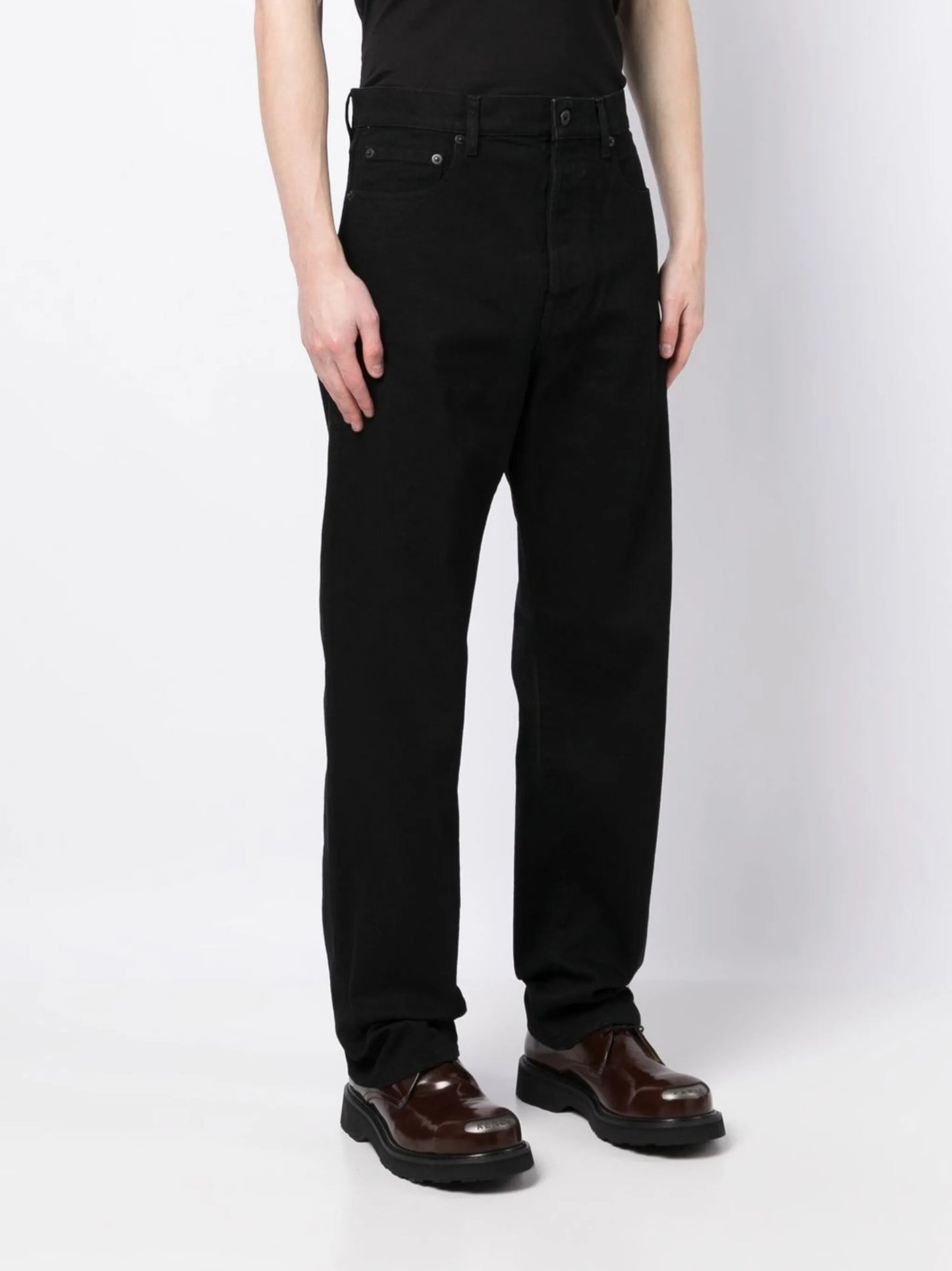 logo-patch straight-leg jeans