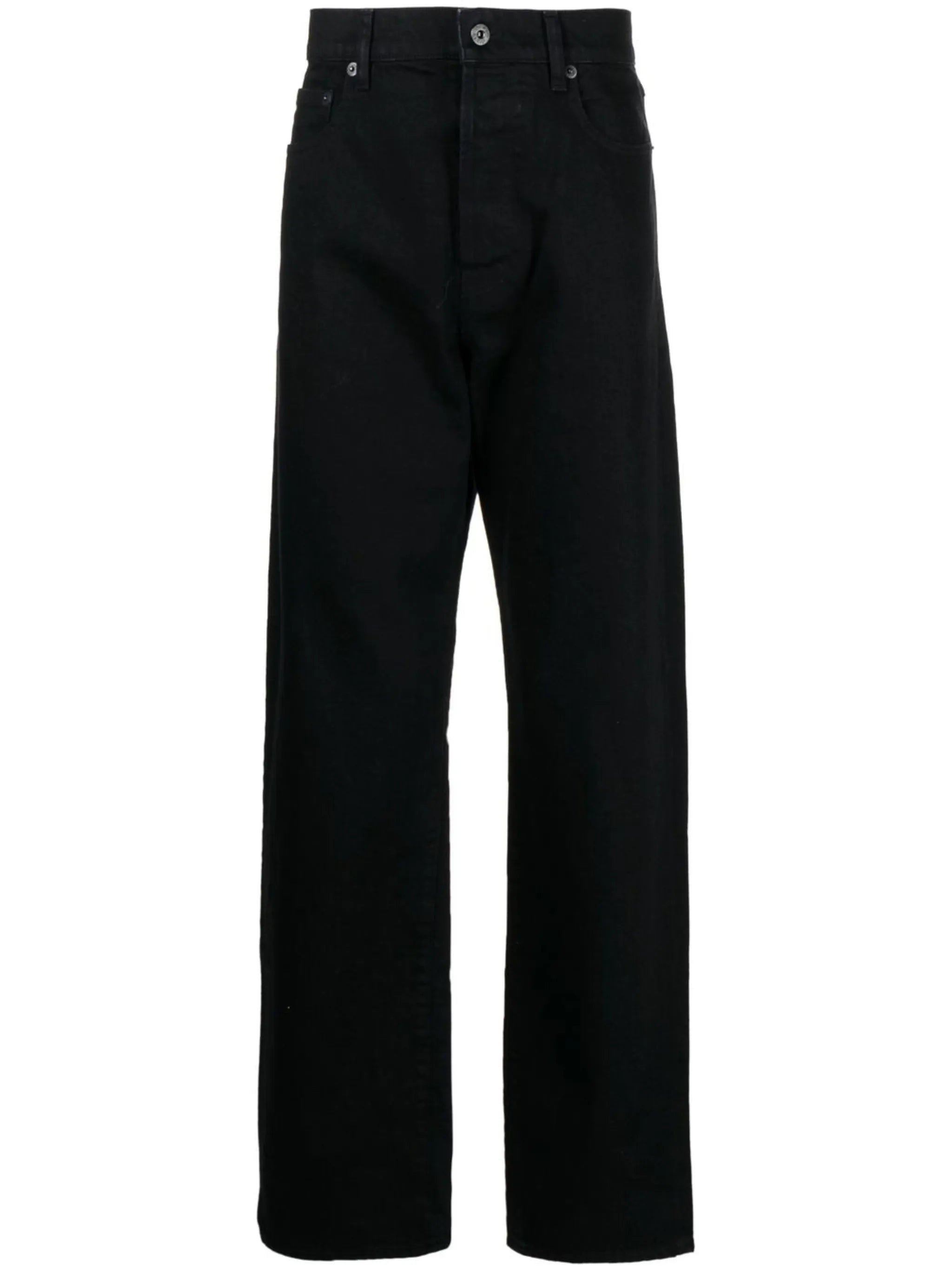 logo-patch straight-leg jeans
