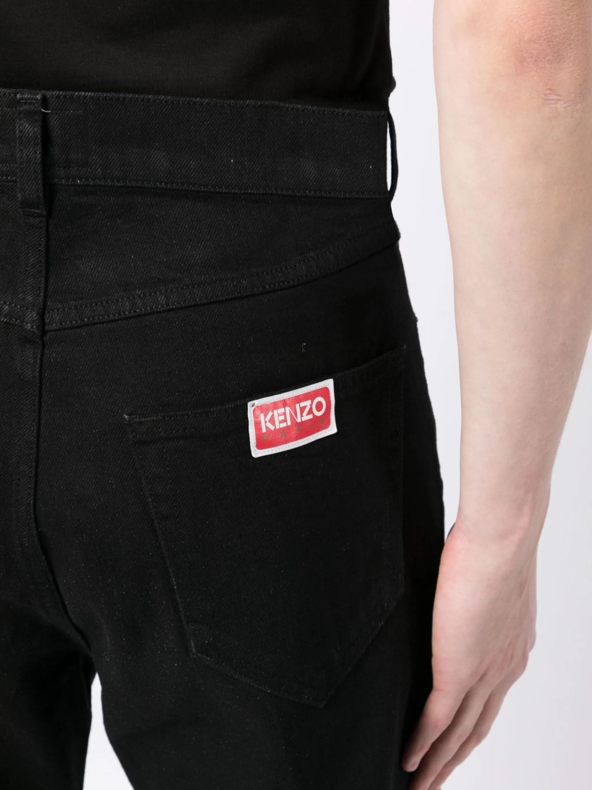 logo-patch straight-leg jeans