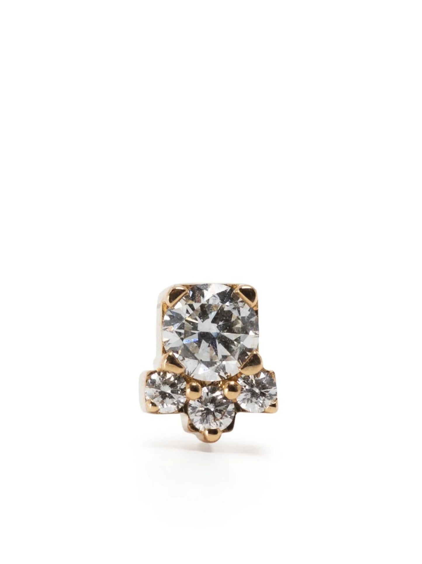 18kt yellow gold River Trois diamond earrings