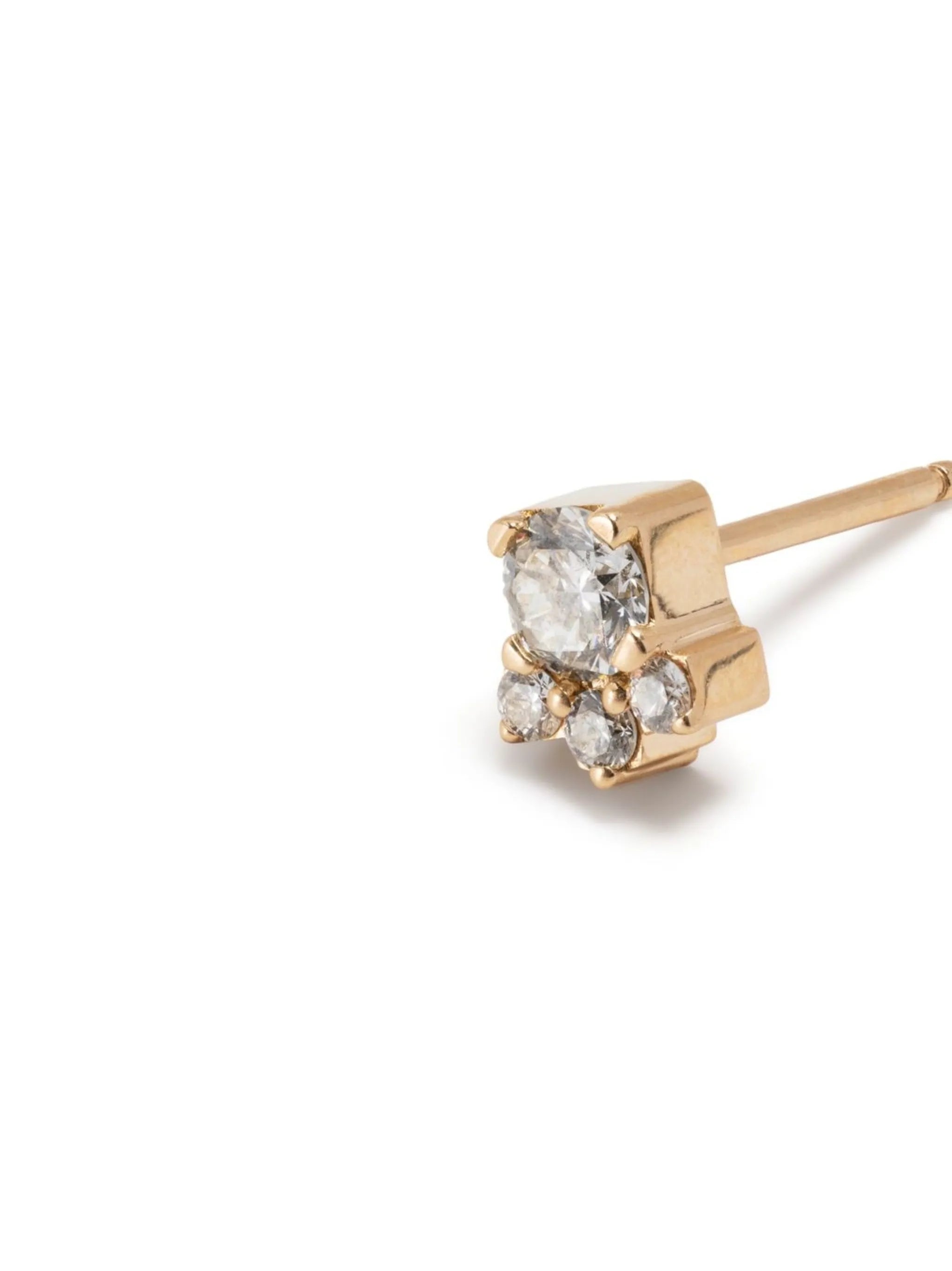 18kt yellow gold River Trois diamond earrings
