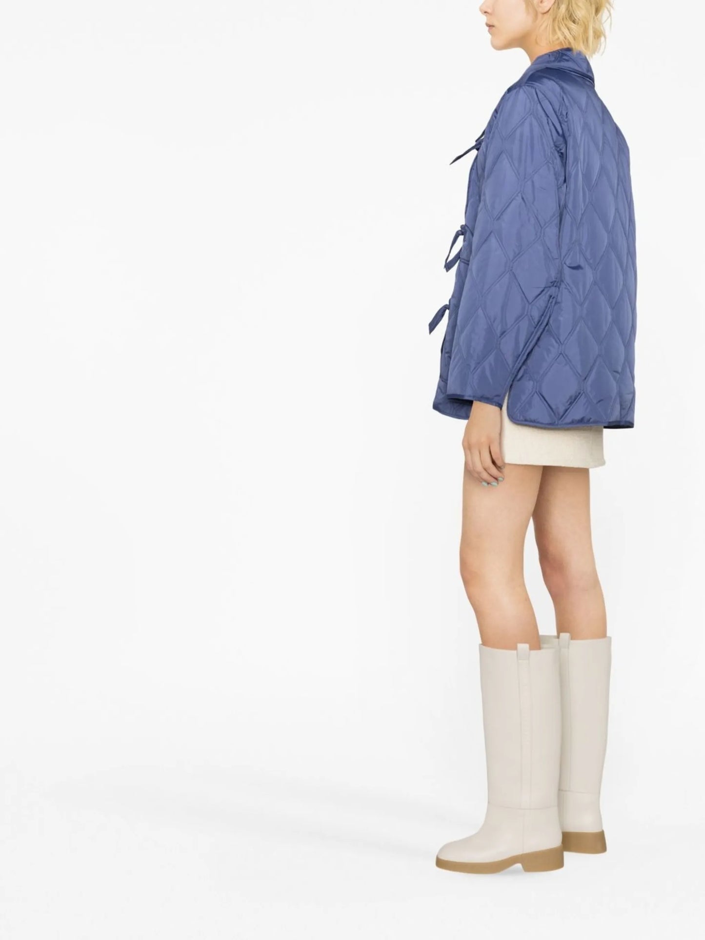 ripstop-quilt tie-fastening jacket