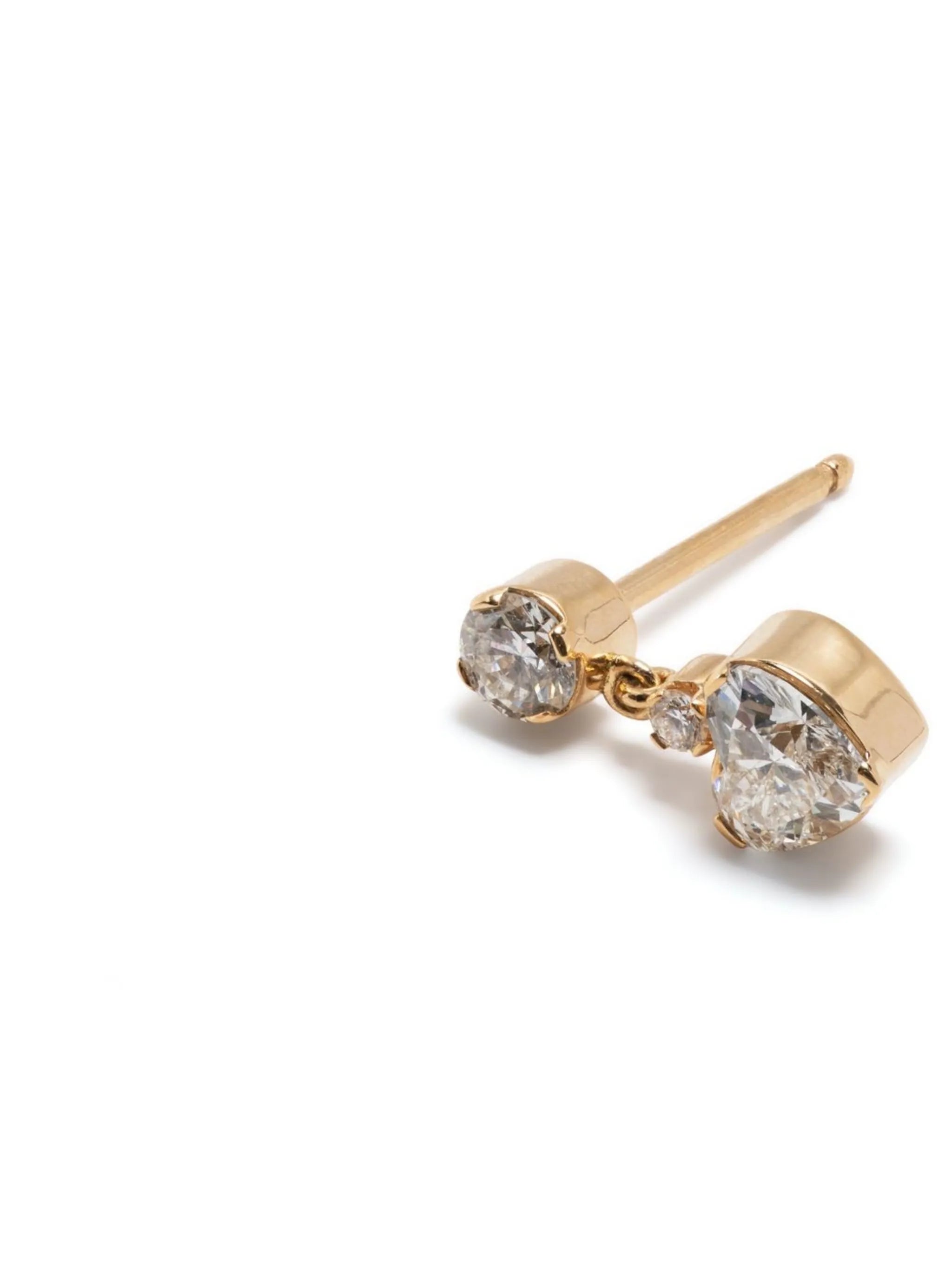 Chambre Diamant 18kt yellow gold diamond drop earring