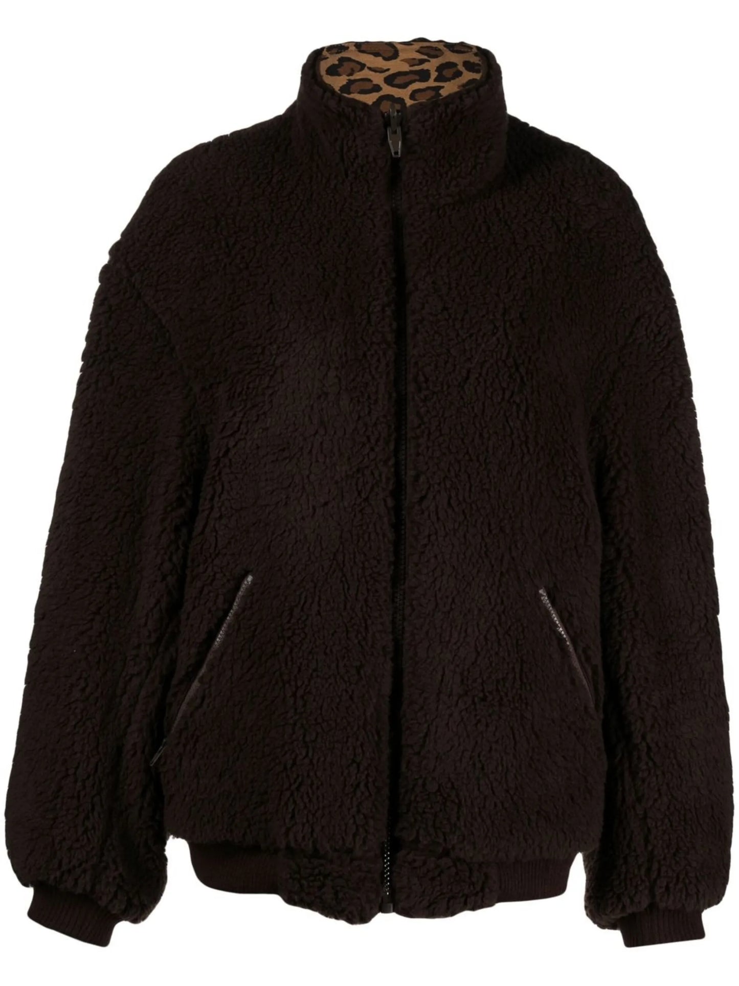 leopard-print windbreaker jacket
