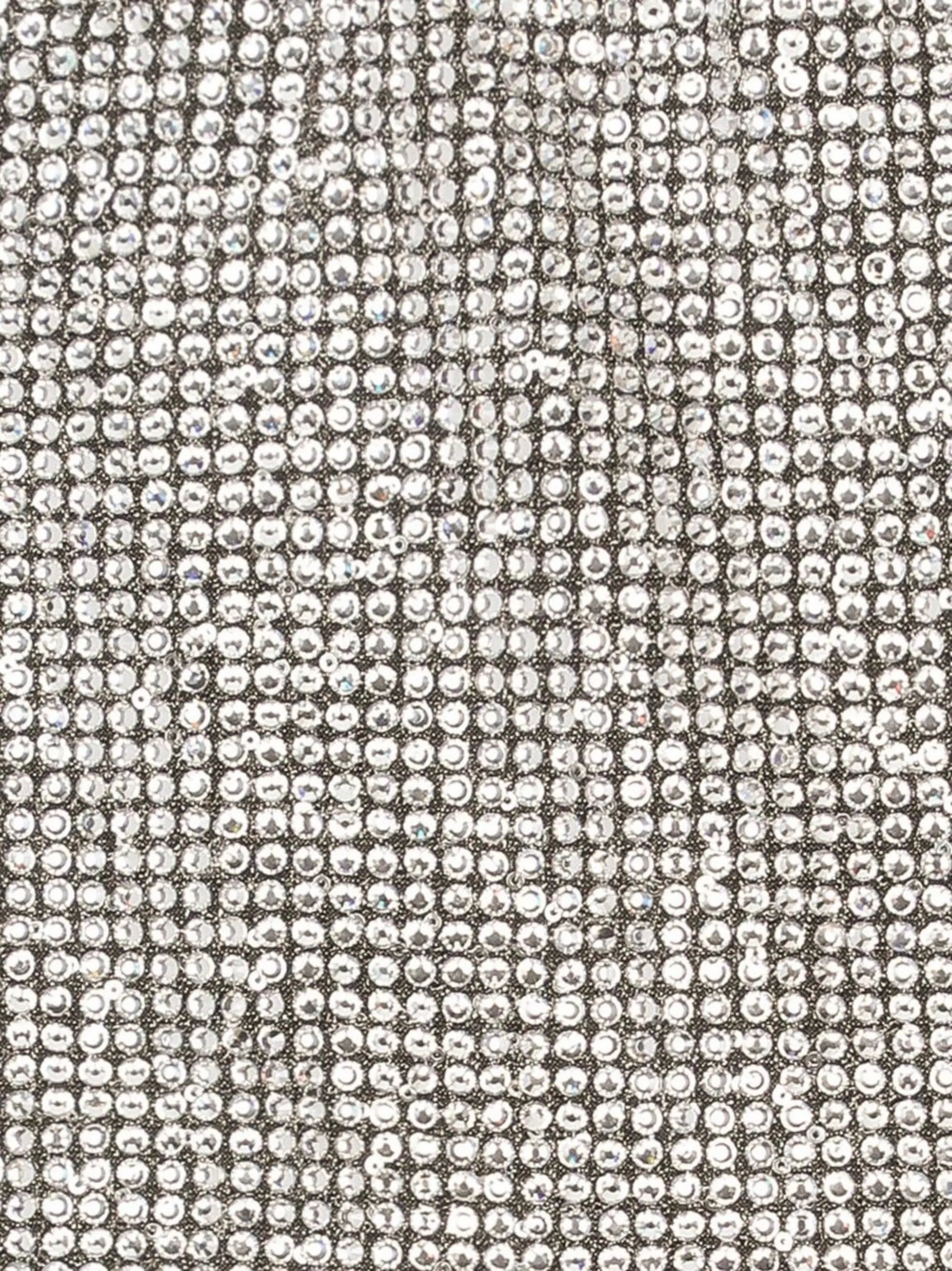 rhinestone-embellished jersey miniskirt