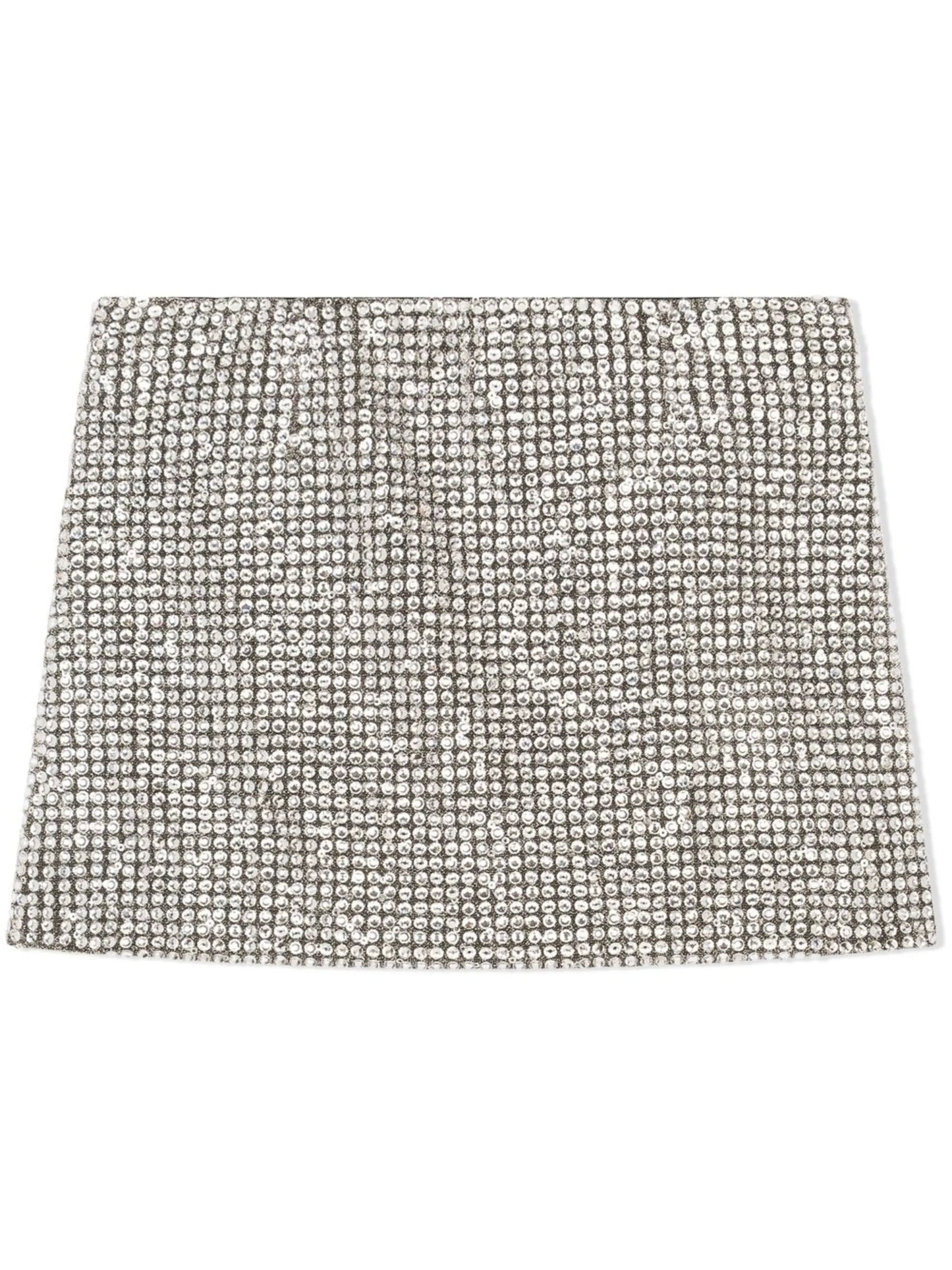 rhinestone-embellished jersey miniskirt