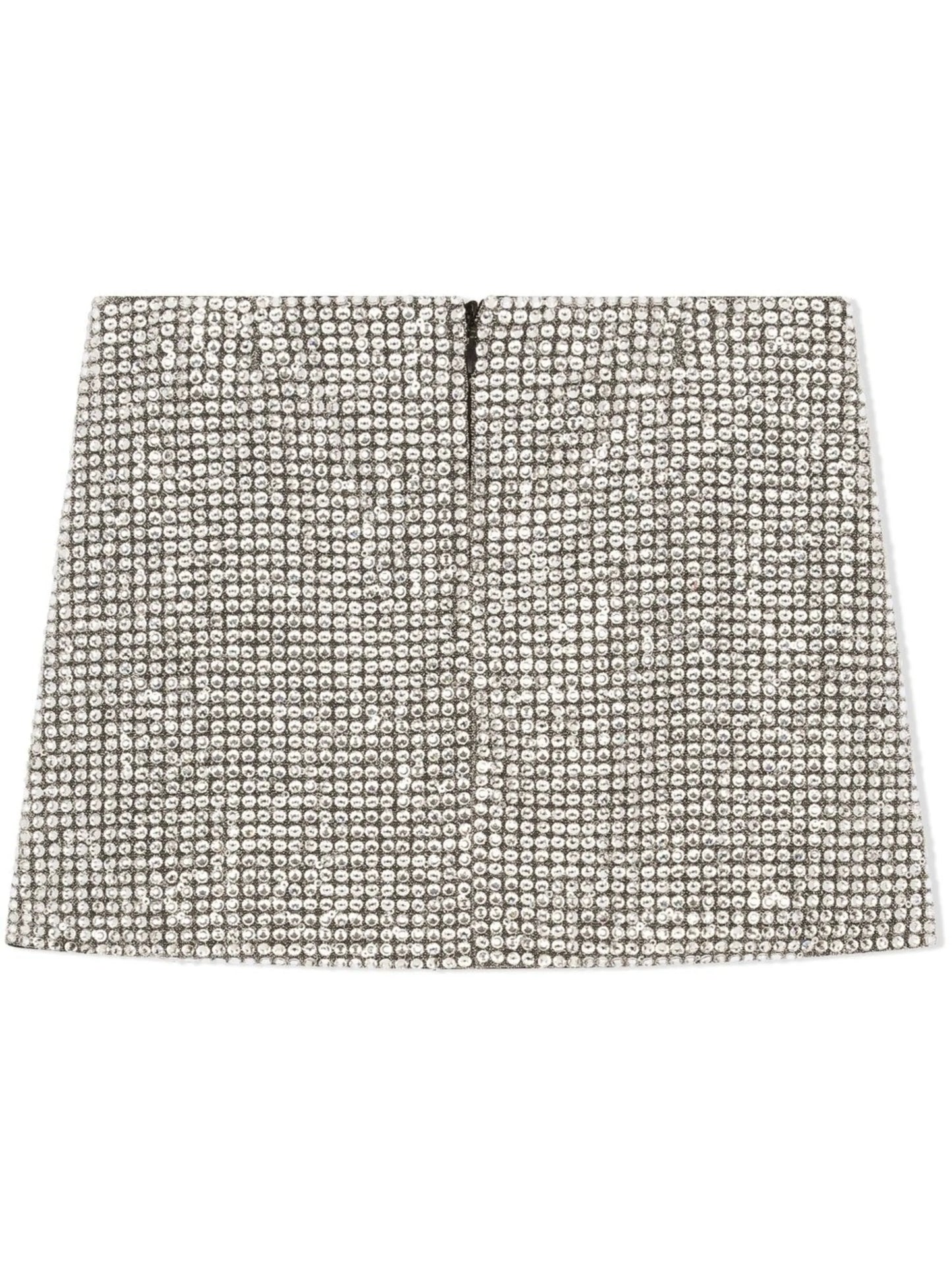 rhinestone-embellished jersey miniskirt