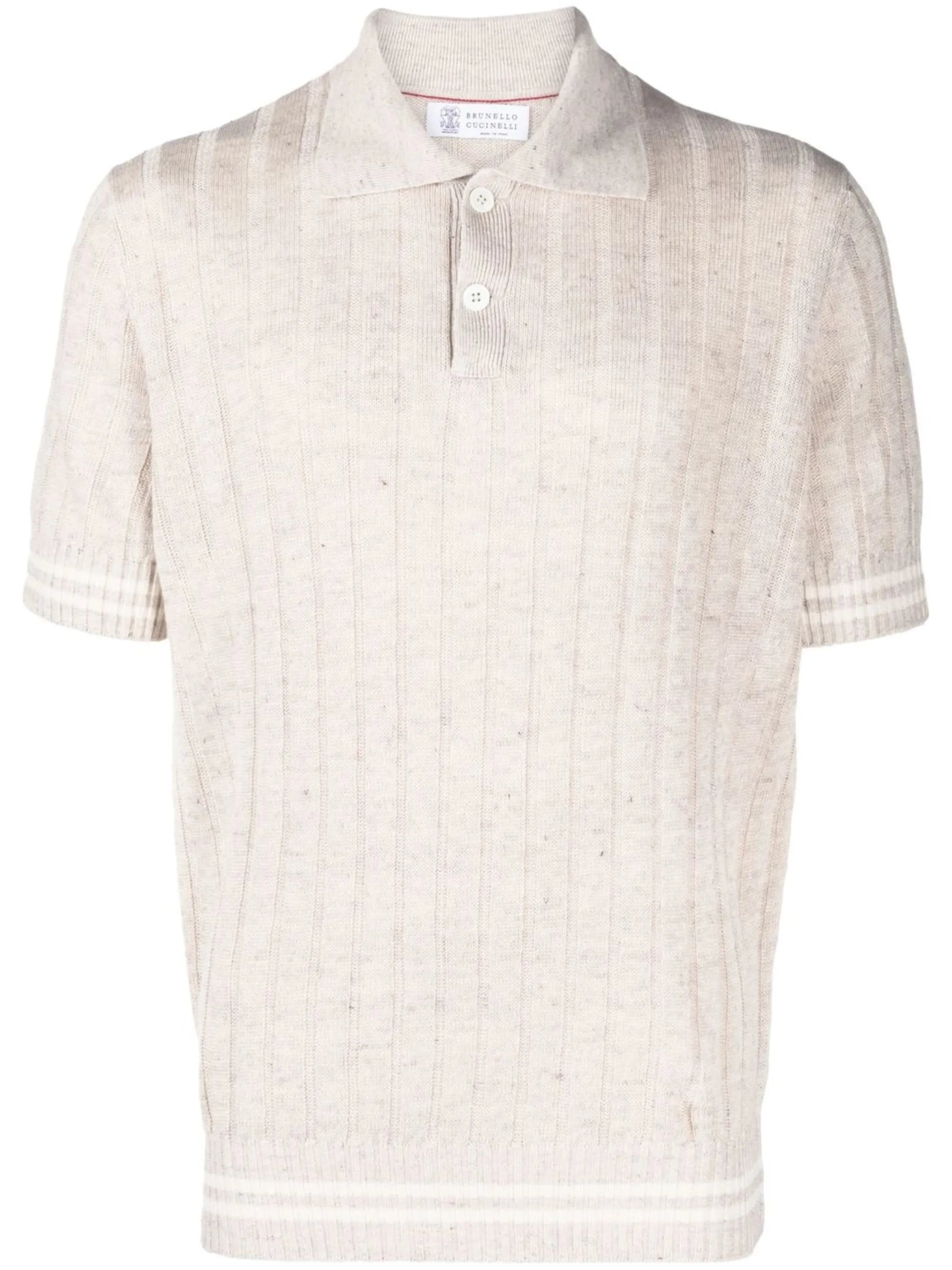 ribbed polo shirt