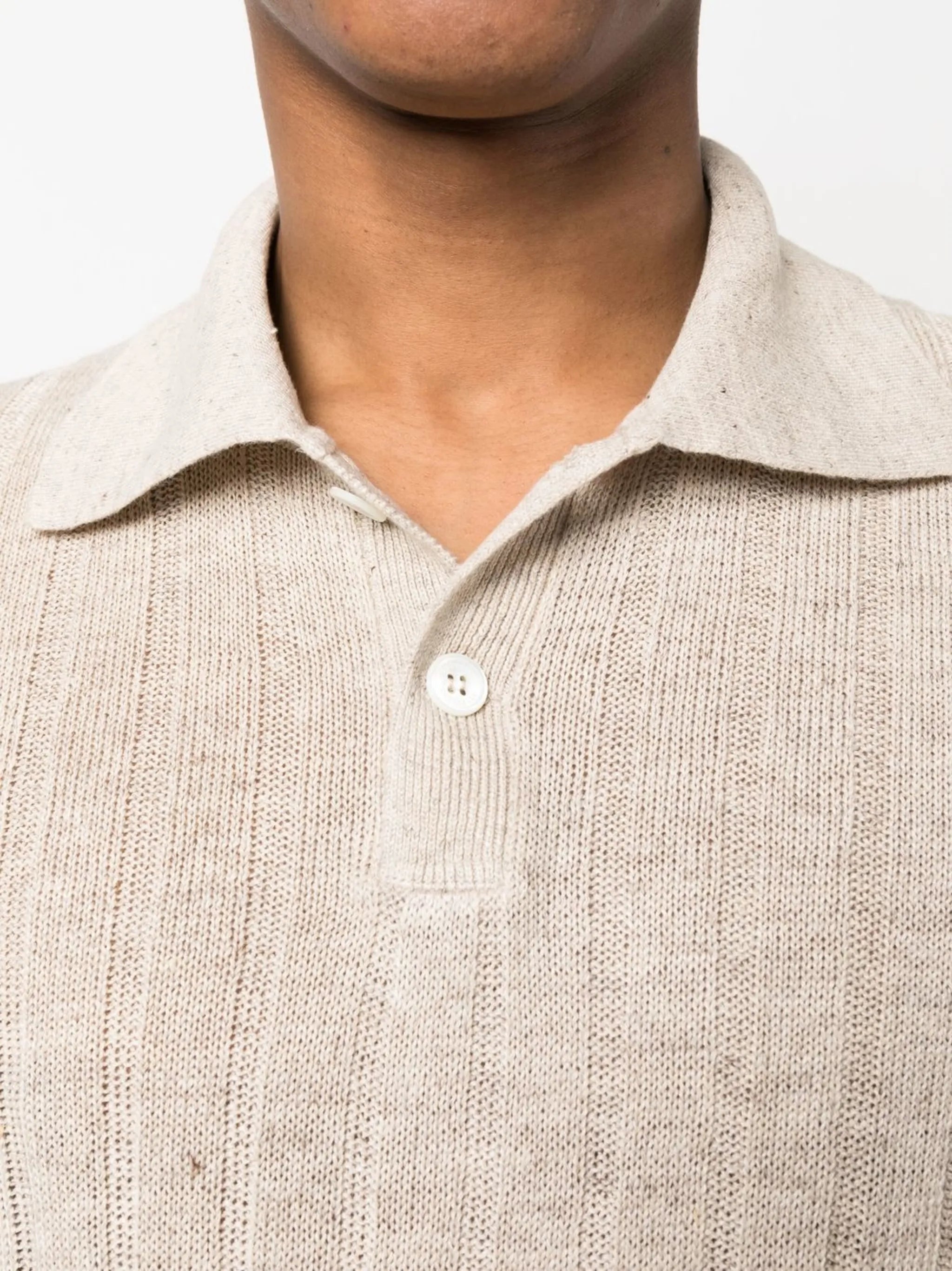 ribbed polo shirt