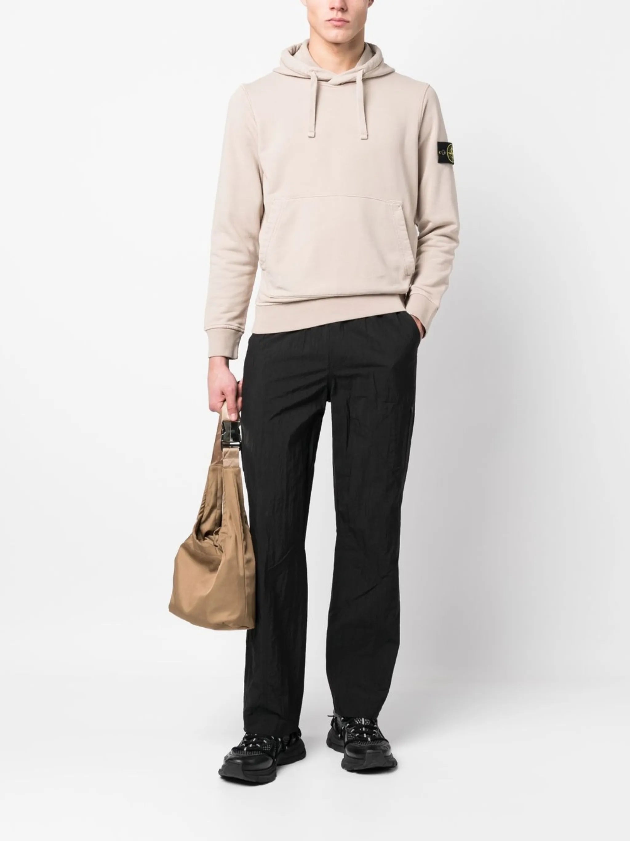 Compass-logo cotton hoodie