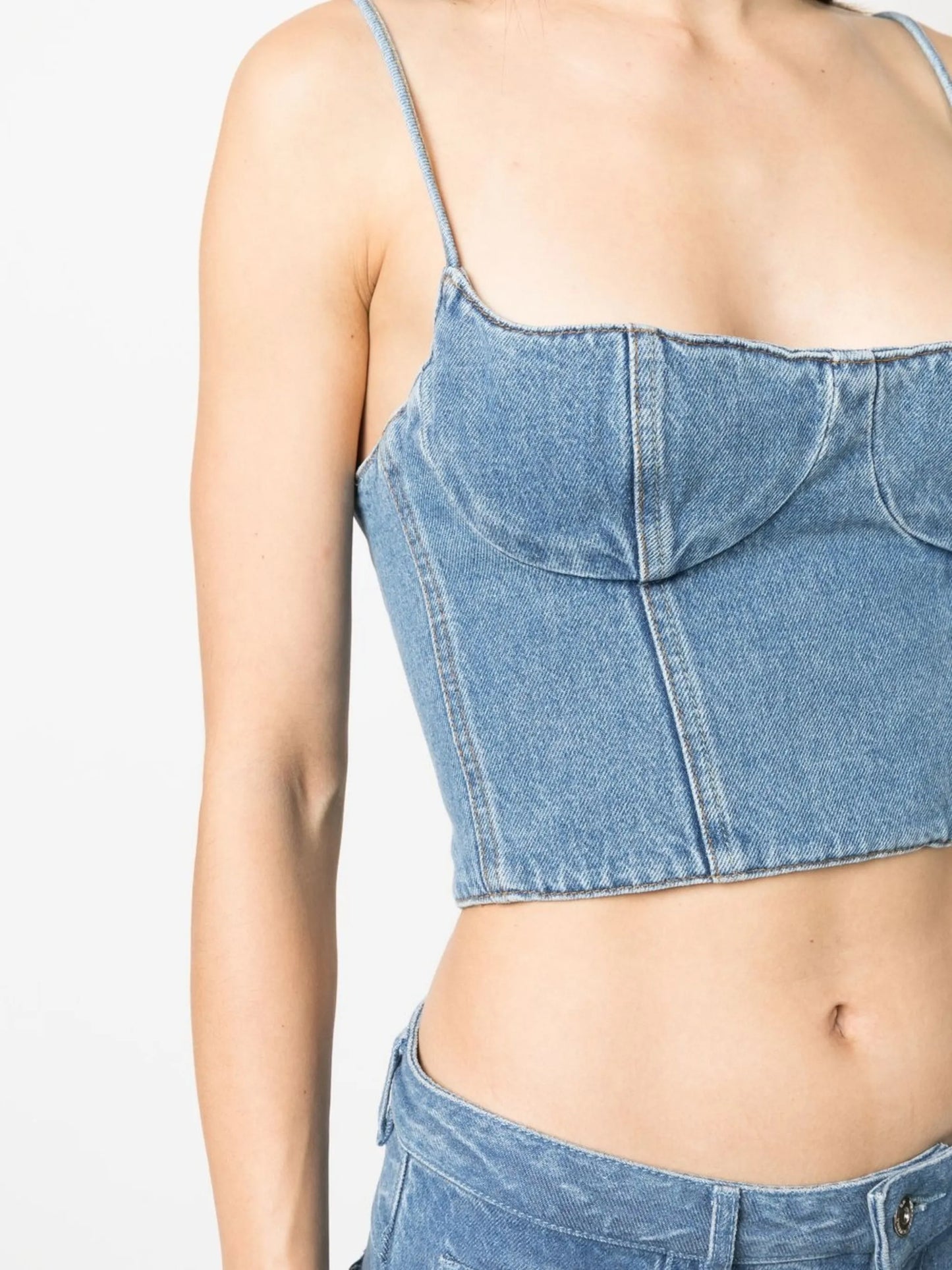 cropped denim top