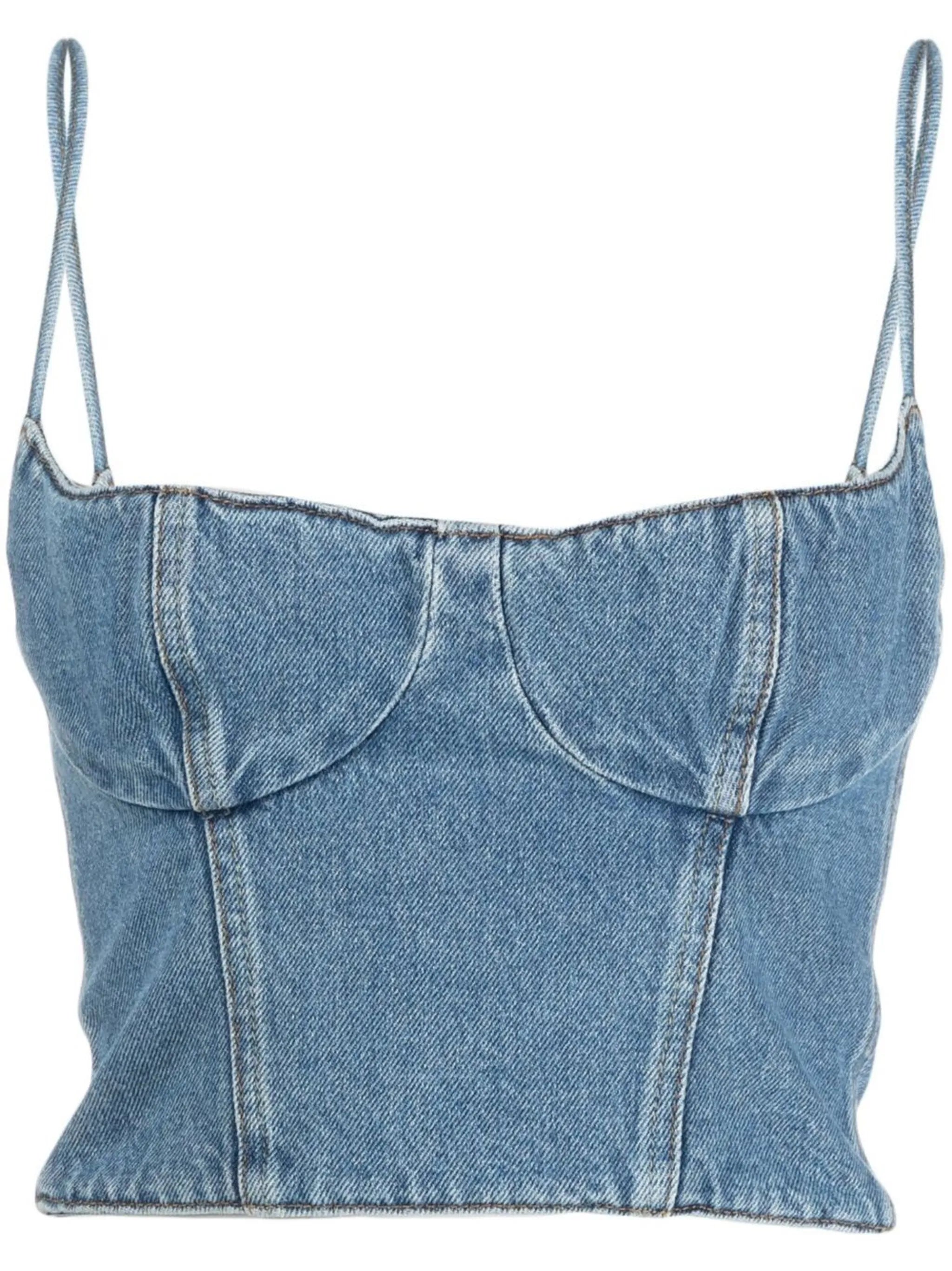 cropped denim top