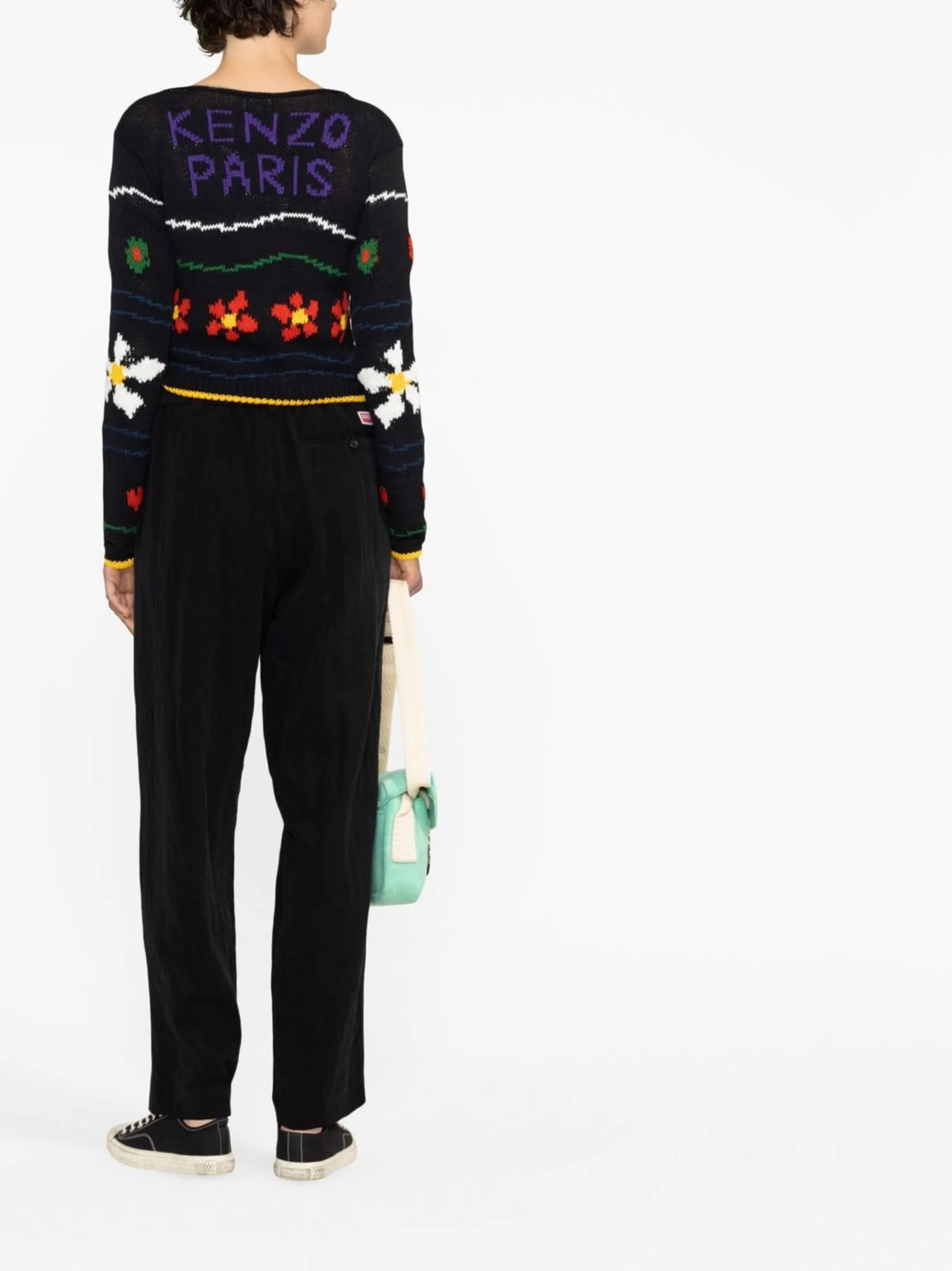 intarsia-knit design jumper