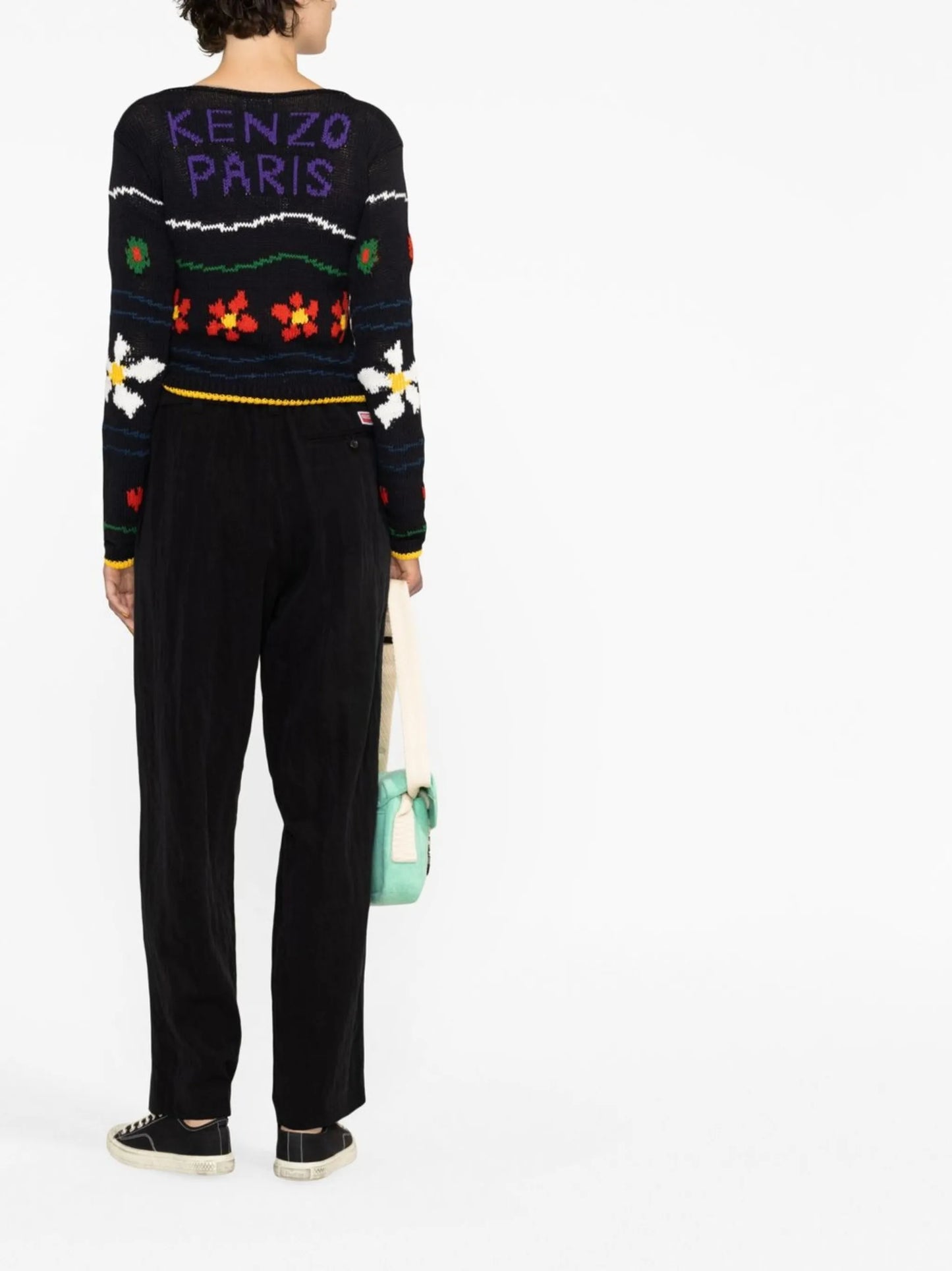 intarsia-knit design jumper