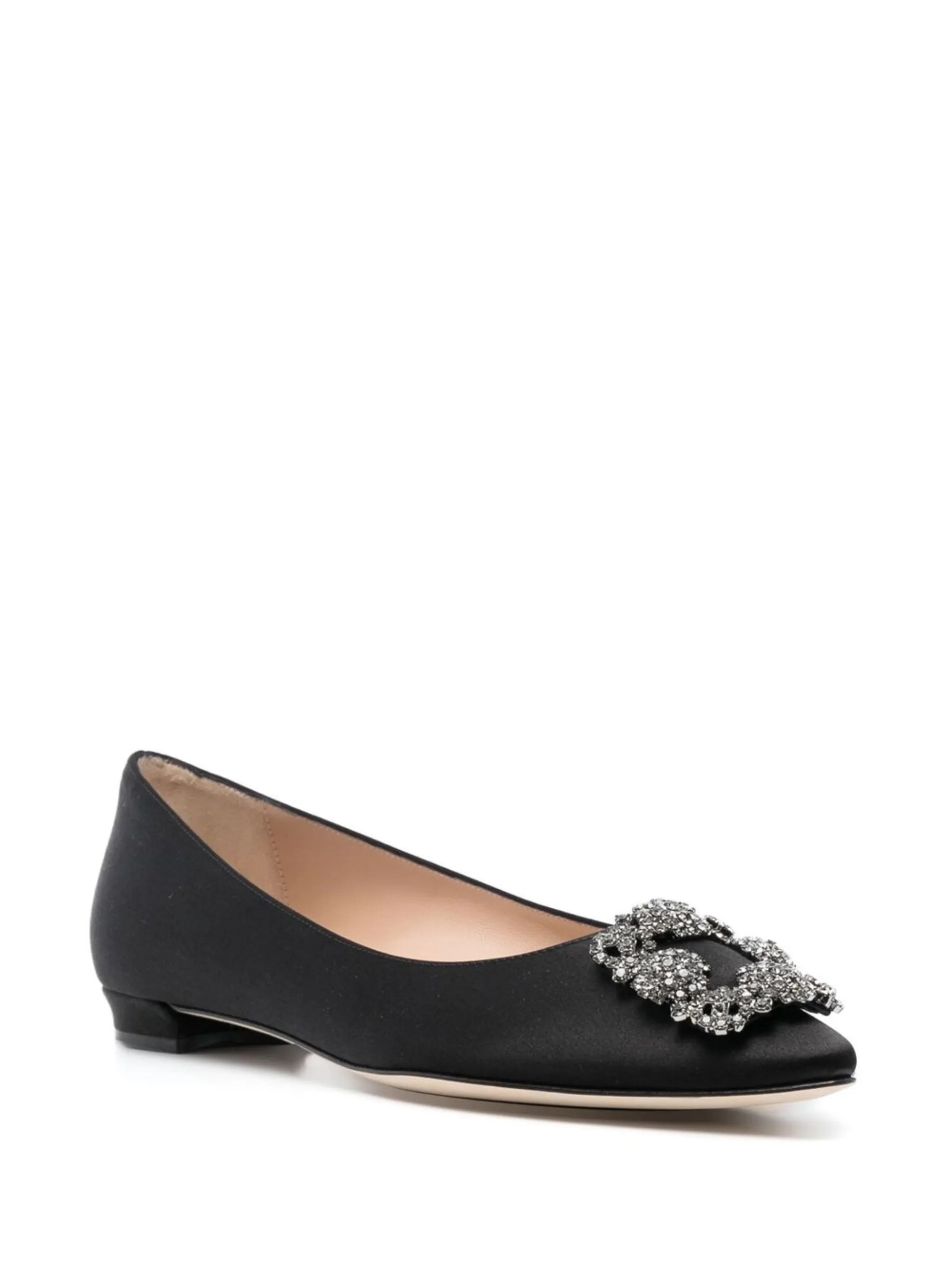 Hangisiflat jewel buckle flat pumps