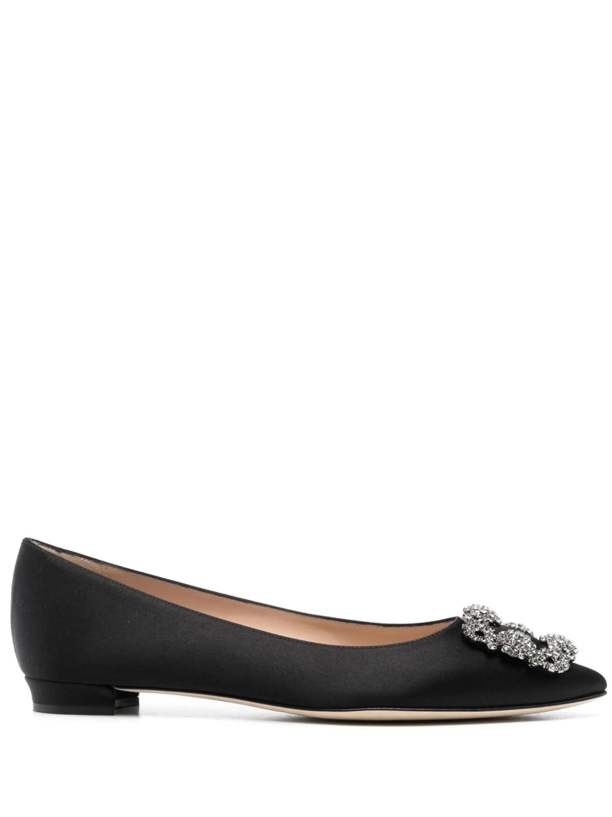Hangisiflat jewel buckle flat pumps