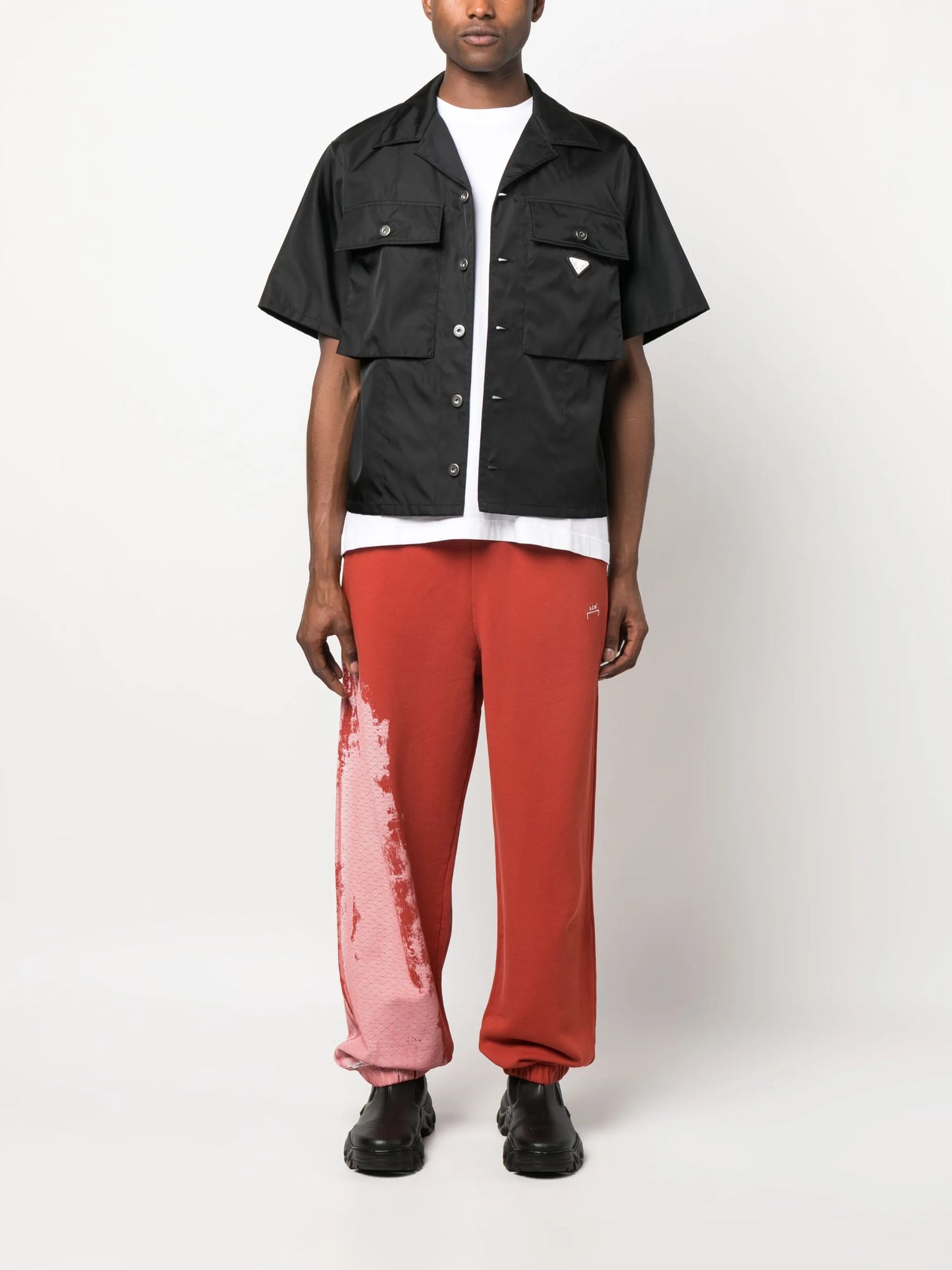 tie-dye pattern track pants